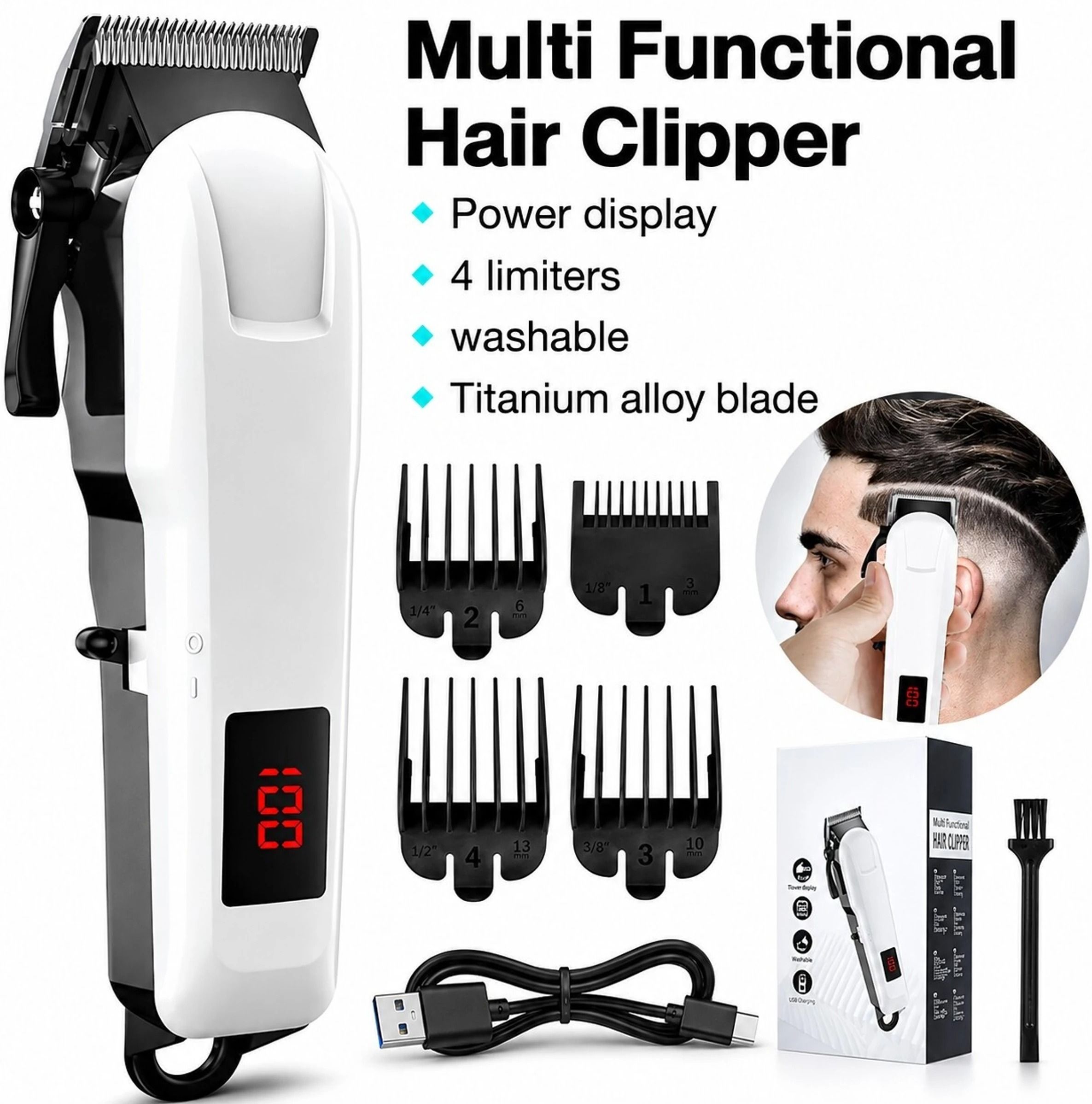 Zeno volt 809 USB Rechargeable Beard Trimmer & Shaver | Professional Hair Clipper Shaver For Men, Women-picture-54