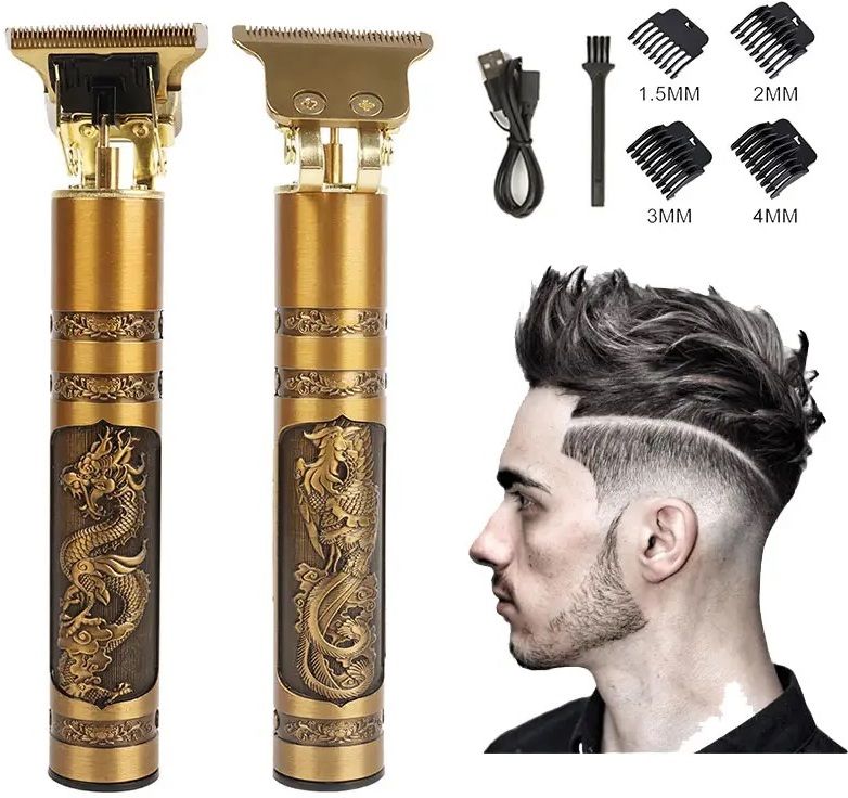 Profiline USB Cordless Hair Clipper Trimmer Beard Trimmer Haircut Grooming KitShaver For Men-image-34