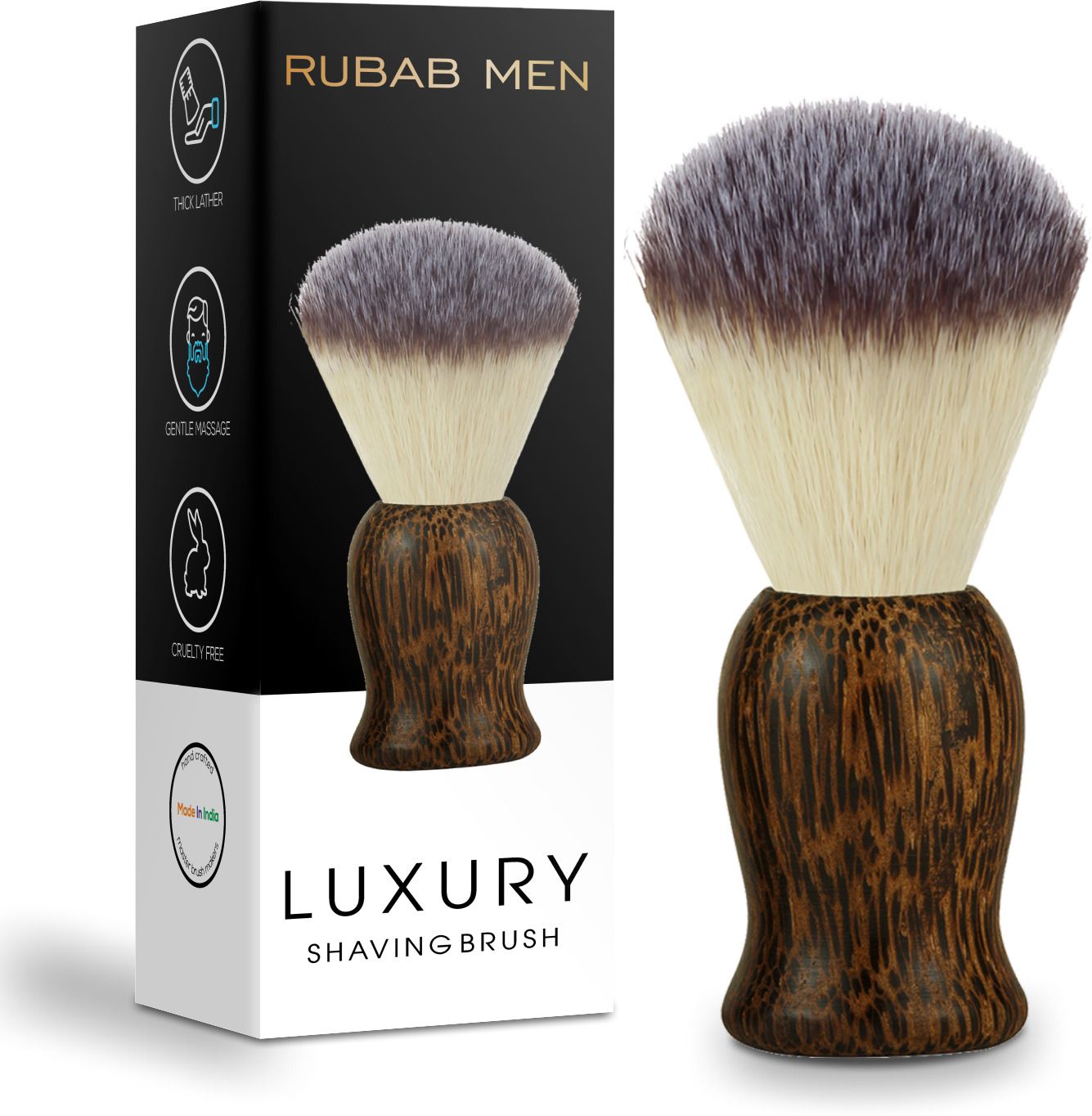 rubab men Soft for Men|Leopard Edition|Luxury Shaving Experience Shaving Brush-picture-18
