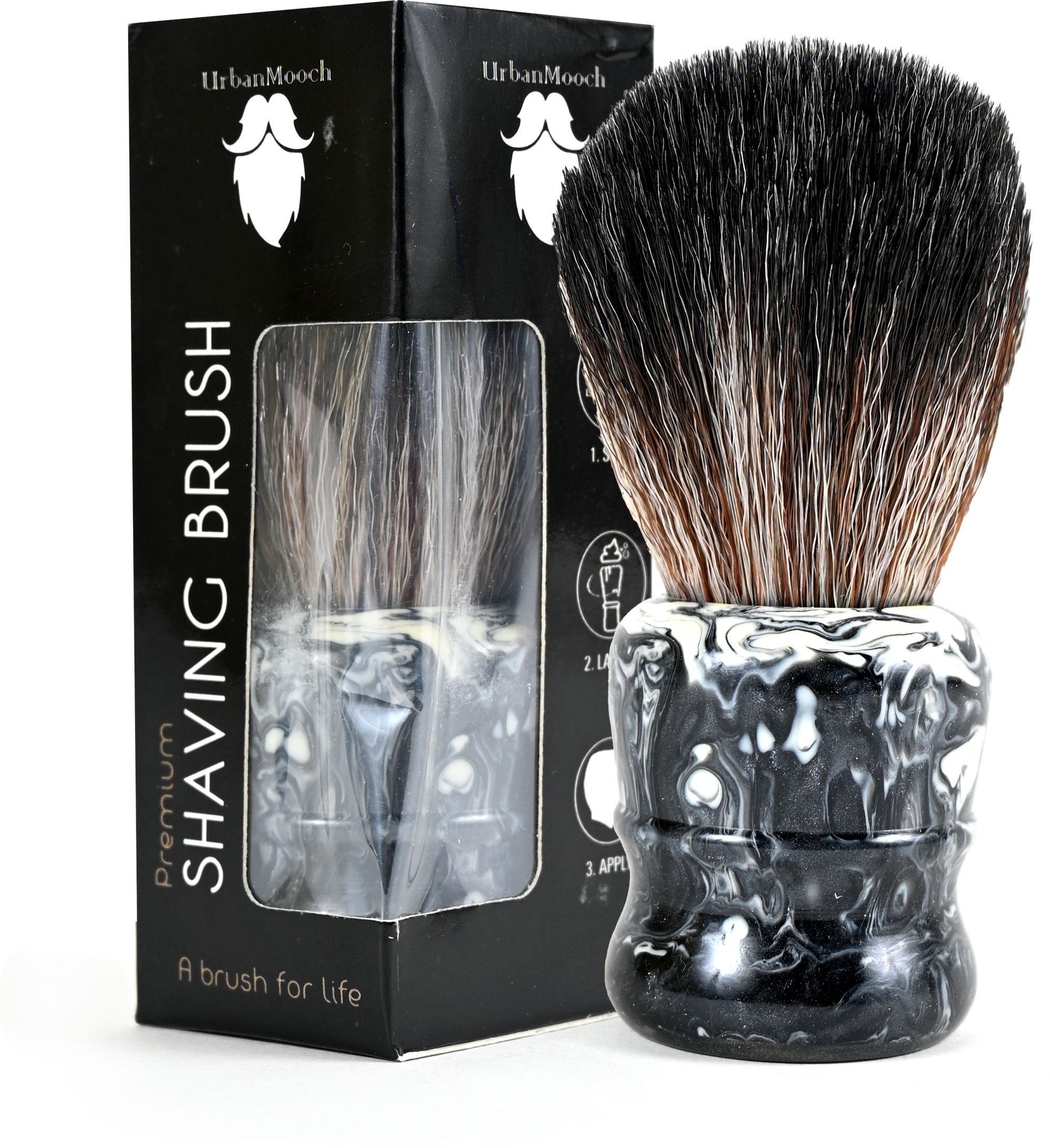 urbanmooch Premium | Premium Resin Handle | Soft Imitation Badger Hair Shaving Brush-picture-25