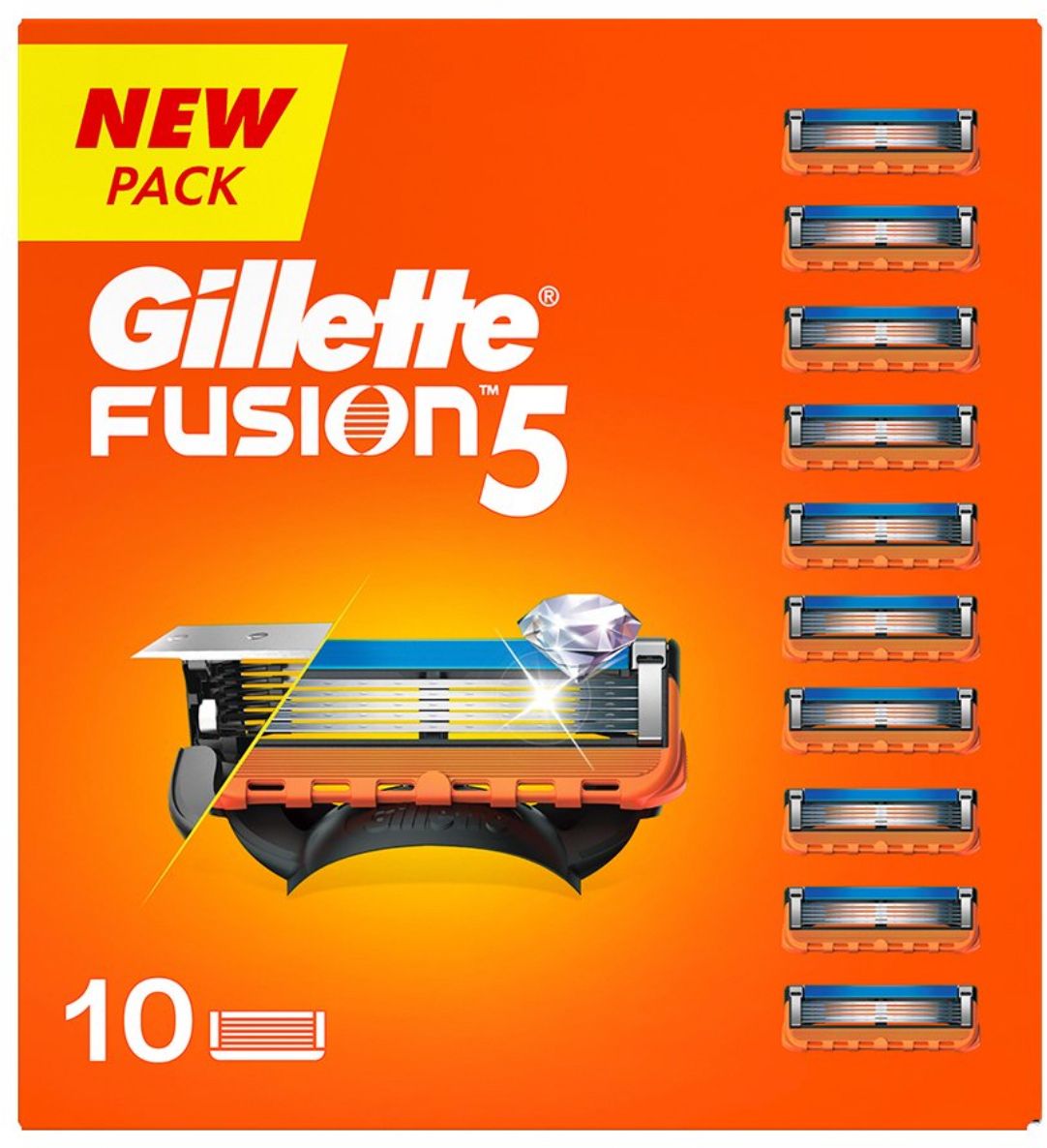 Men Set of 10 Fusion Shaving Blades Cartridges-image-2