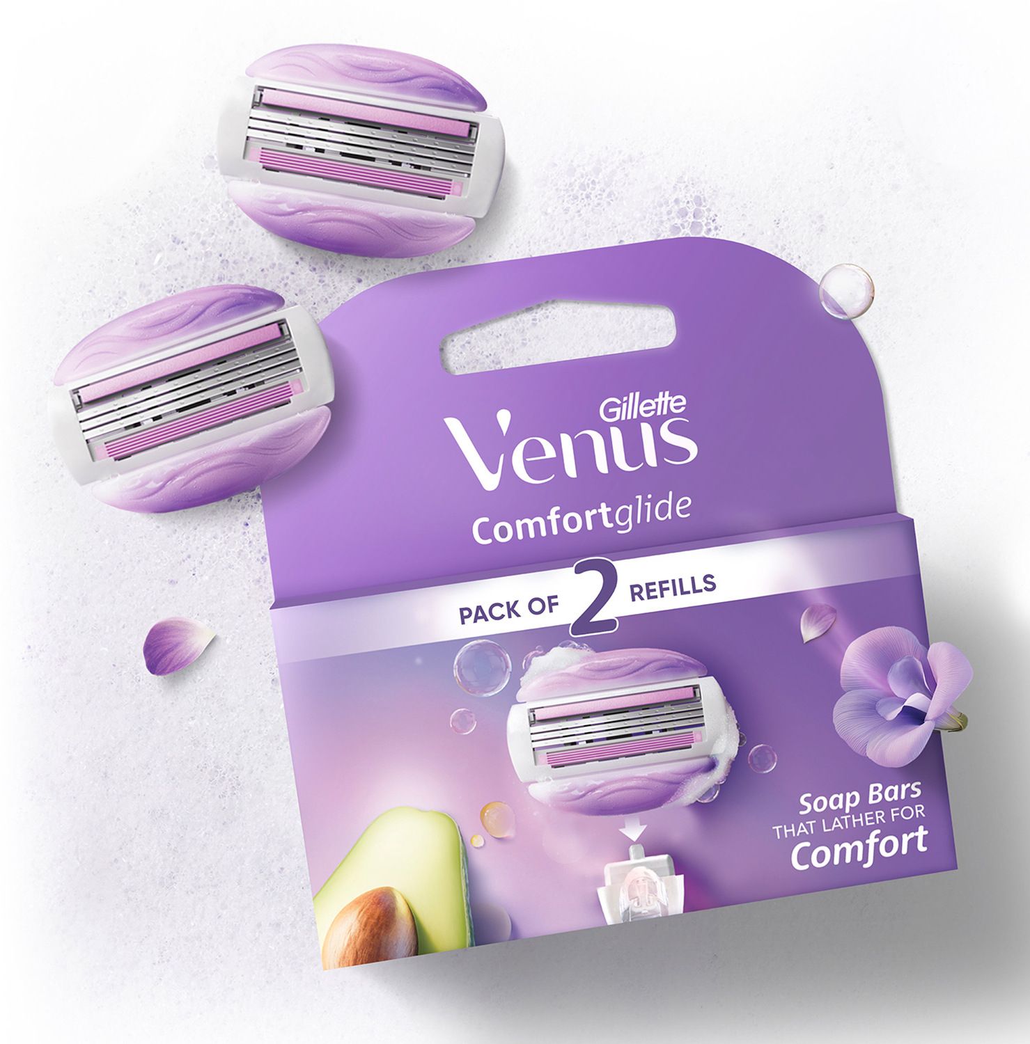 Comfortglide Women Hair Removal Razor Blades - (Avocado Oils Gel Bars)