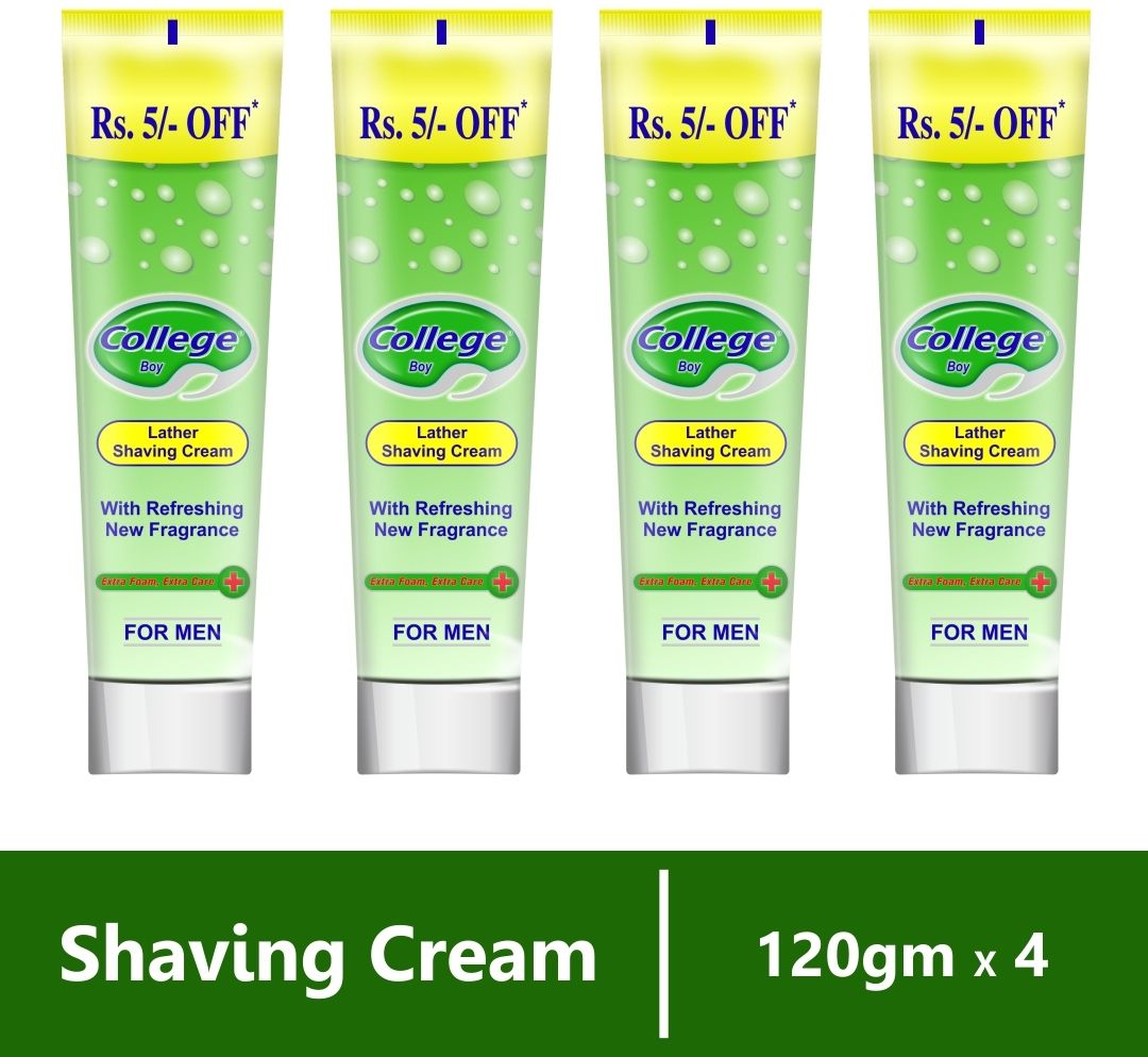 SHAVING CREAM GREEN| FOR MEN |ALL SKIN TYPE(PACK OF 4)120GMSEACH |480GMS|-image-24