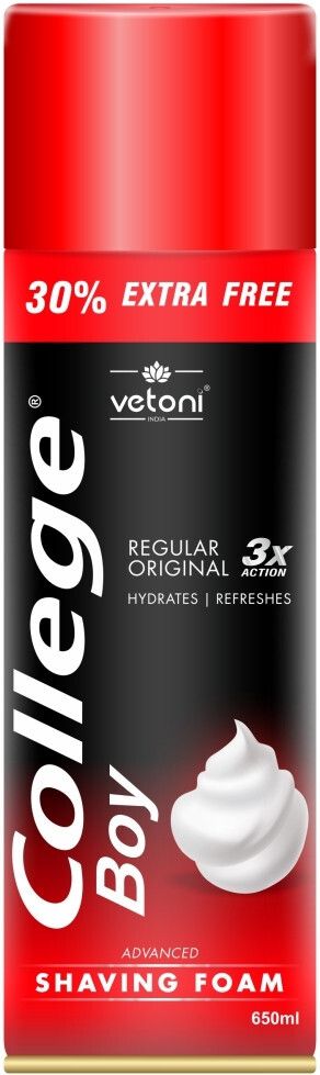 vetoni COLLEGE BOY SHAVING FOAM REGULAR SKIN TYPE FOR MEN (PACK OF 1)650ML-picture-24