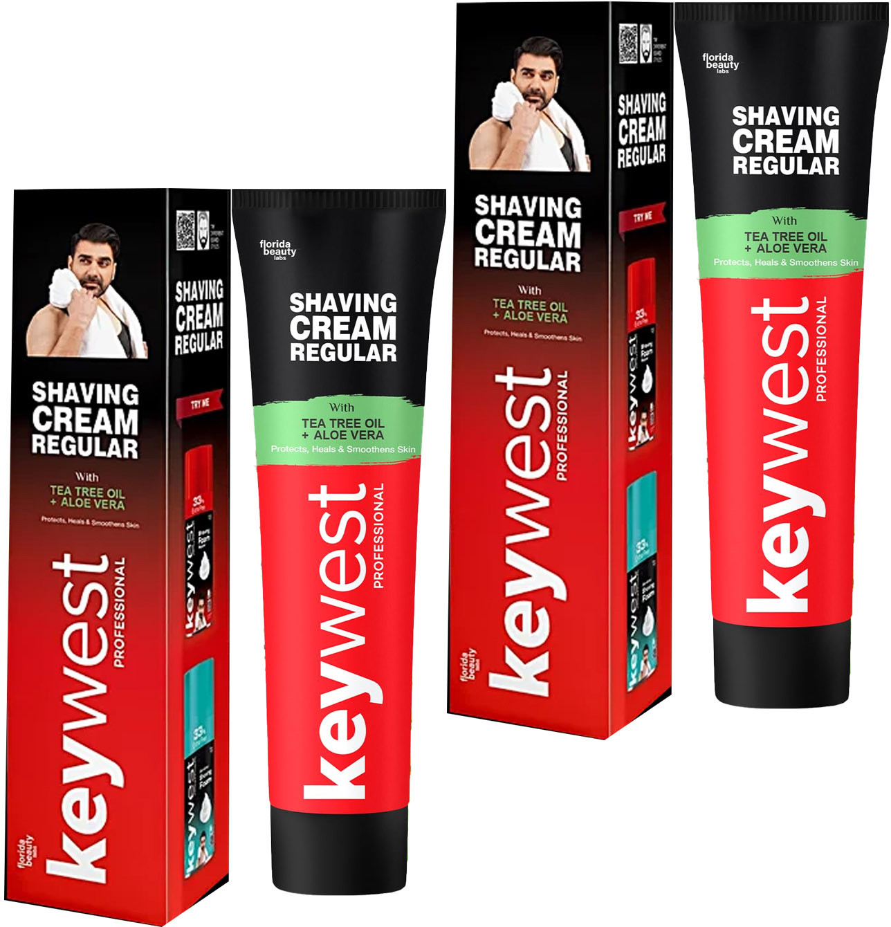 mosklin KEYWEST SHAVING CREAM REGULAR FOR INSTANT CLEANSING ALL HAIR PACK OF 120g x 2 image 1