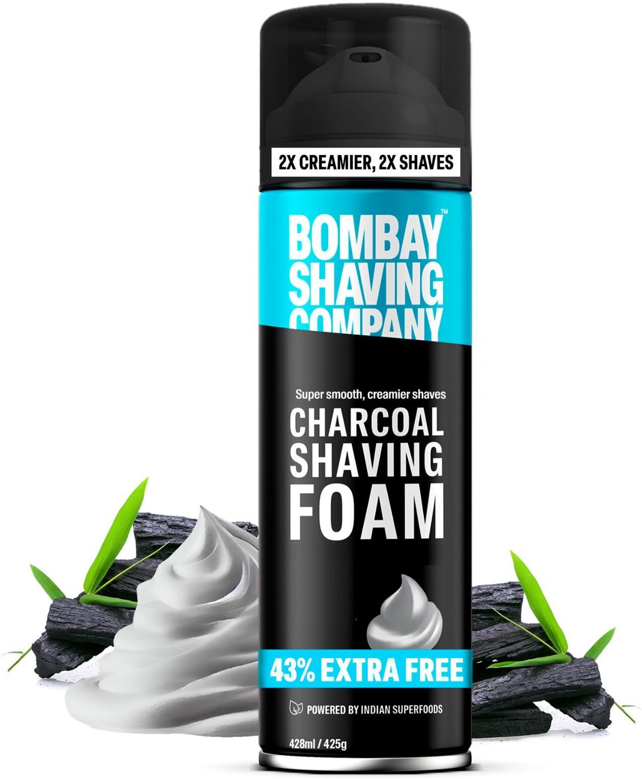 Charcoal Shaving Foam with Deep Cleansing Formula