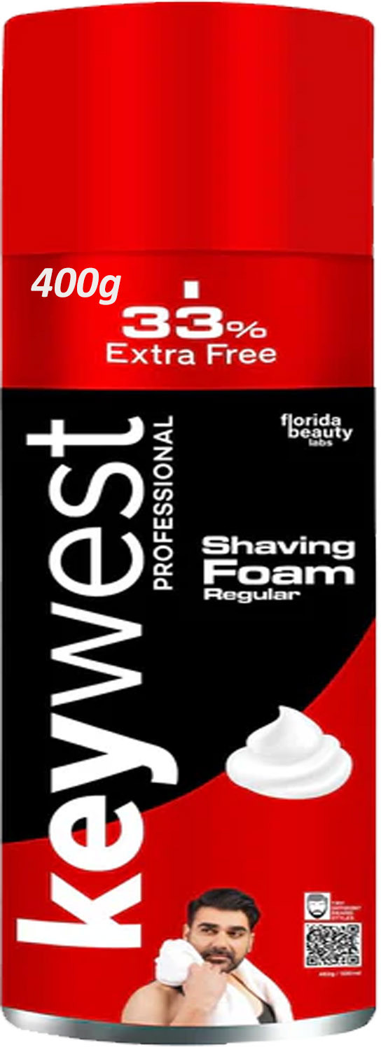 mosklin KEYWEST SHAVING FOAM REGULAR FOR INSTANT CLEANSING ALL HAIR PACK OF 400g x 1 image 1