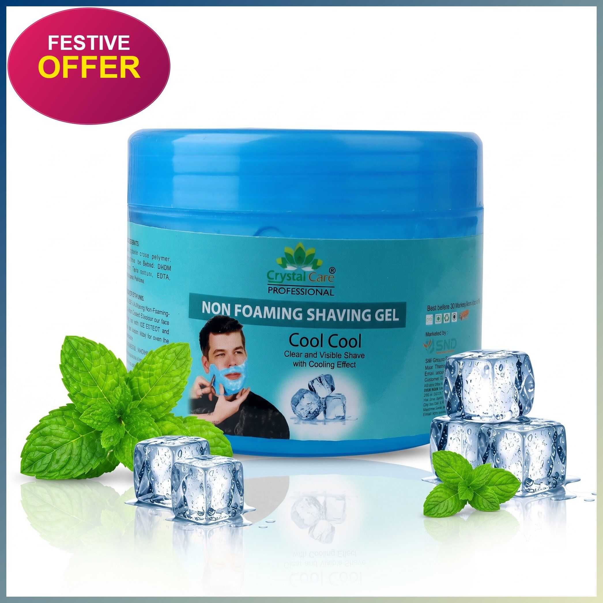 crystal care Best Non Foaming Shaving Gel for Men Women 400 ml | Effective Shaving for Face-picture-11