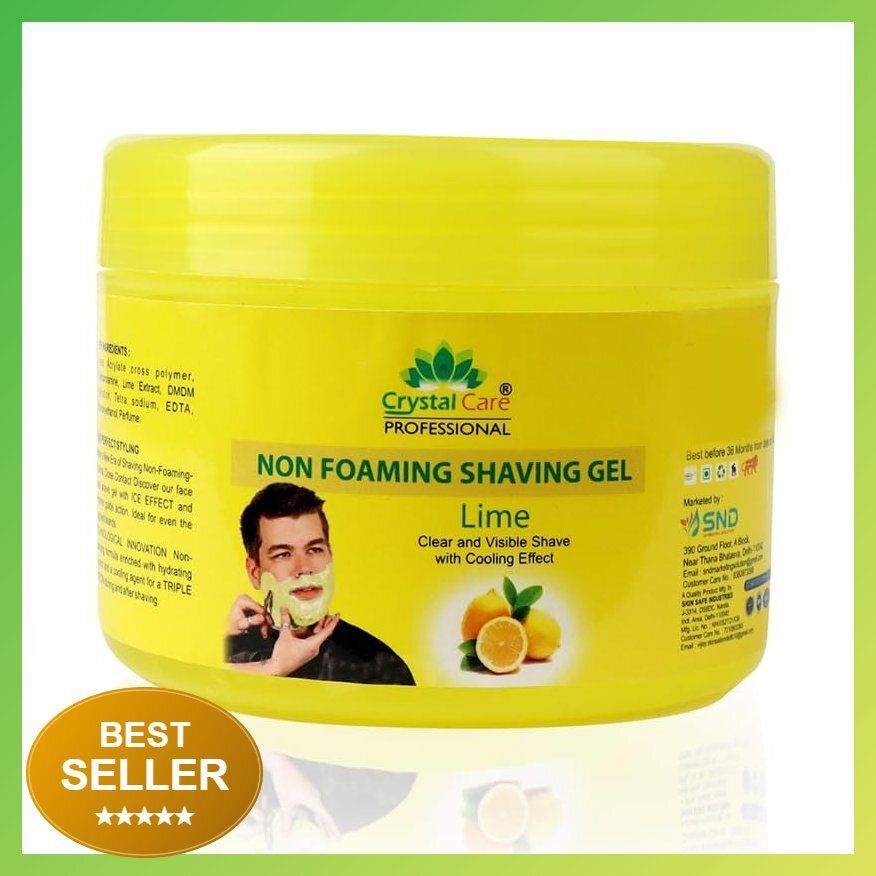 crystal care Professional Lime Non Foaming Shaving Gel 400 ml | Smooth & Glowing Skin Shaving-picture-25