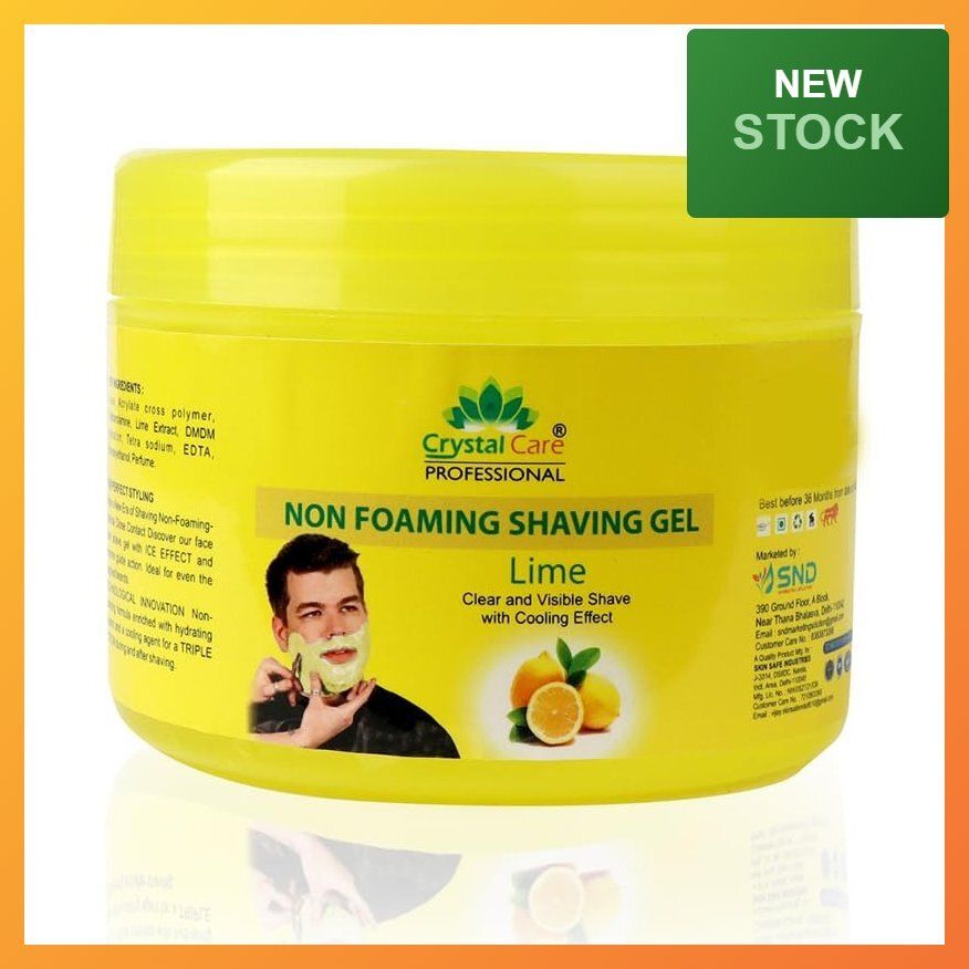 crystal care Lime Non Foaming Shaving Gel Kit for Daily Grooming 400 ml | Soft Skin Shaving f-picture-35