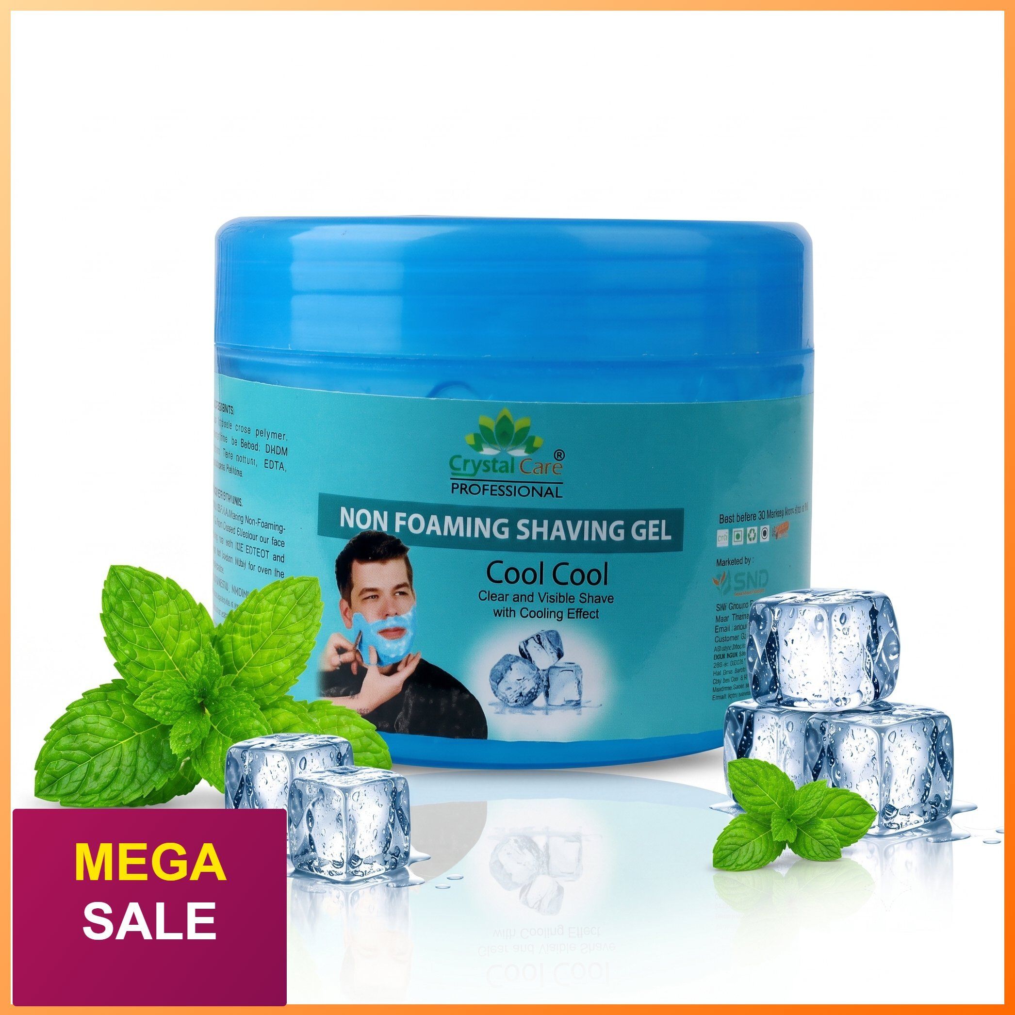 crystal care Travel Pack Non Foaming Shaving Gel 400 ml | Effective Shaving for Face & Beard-picture-29