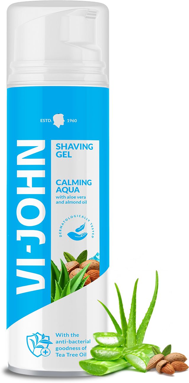 vi-john Calming Aqua Shave Gel with Almond Oil & Aloe Vera For Smooth & Refreshing Shave-picture-26