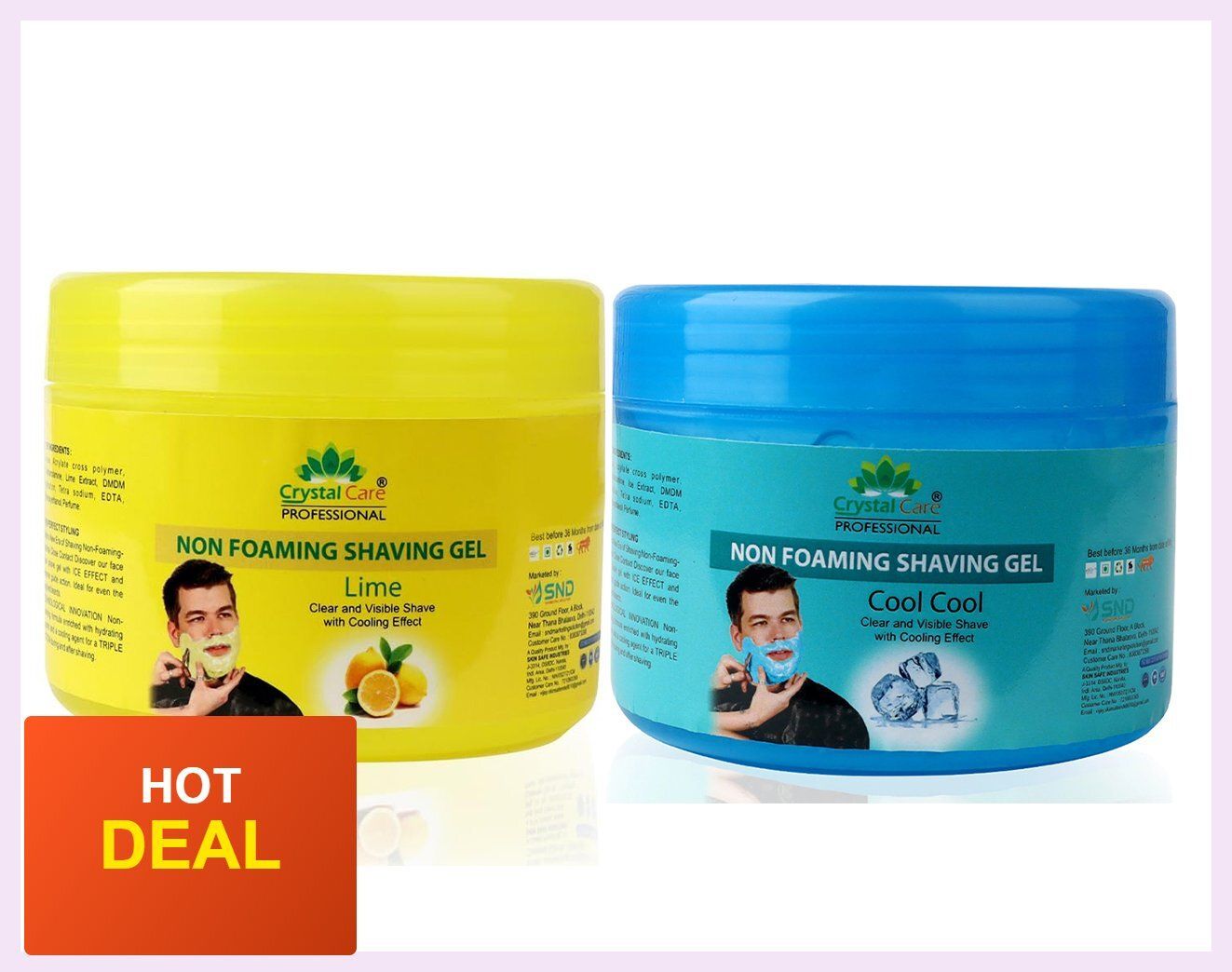 Advanced Non Foaming Shaving Gel cool+lime 400+400 Formula 800 ml | Gentle Shavi-image-41