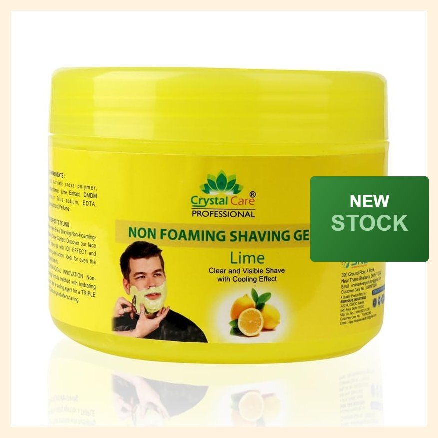 crystal care Lime Non Foaming Shaving Gel for Men and Women 400 ml | Effective Shaving for Fa-picture-36