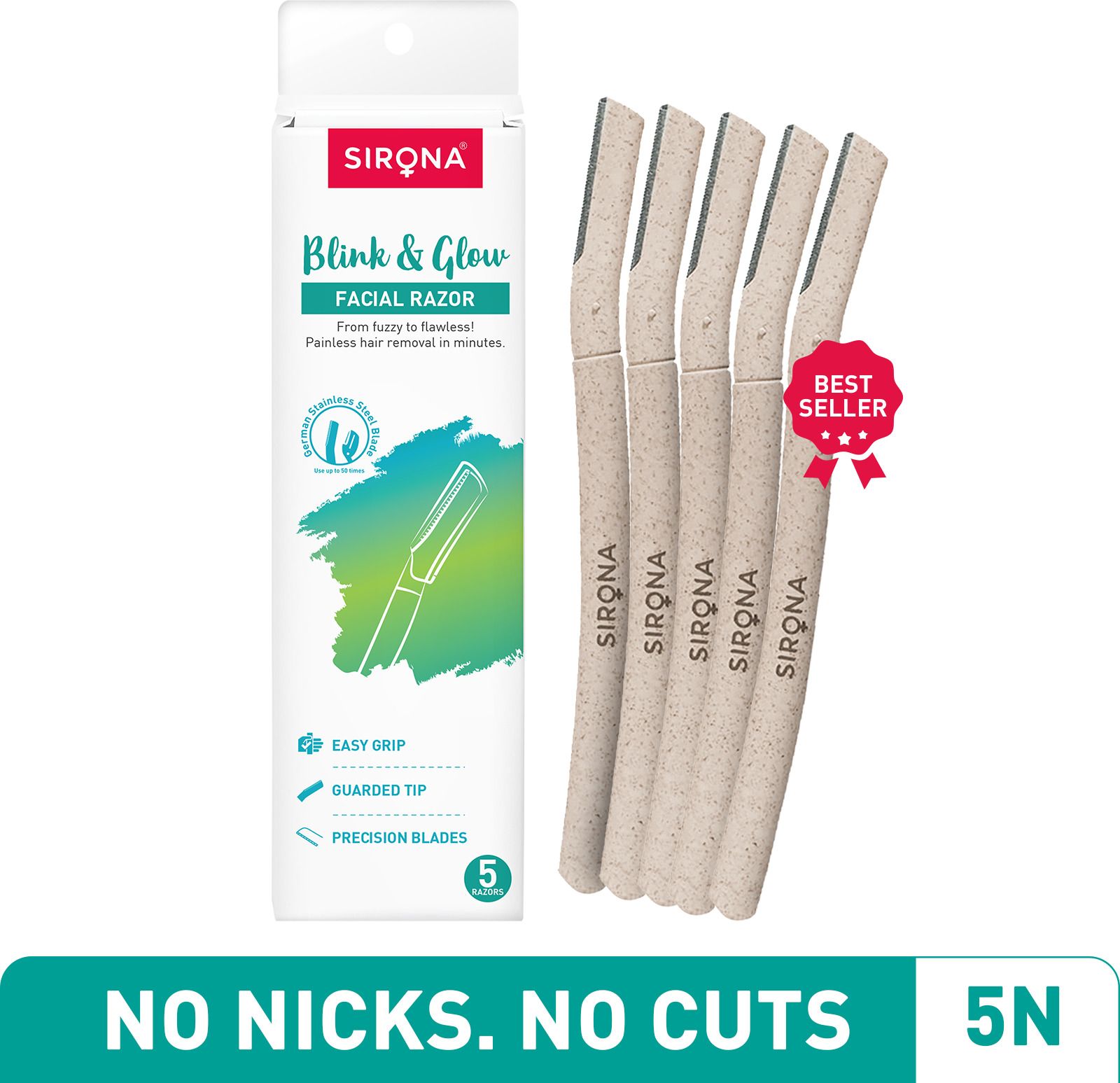 Blink & Glow Face Razor for Women | Eyebrow, Upper Lip, Women-image-38