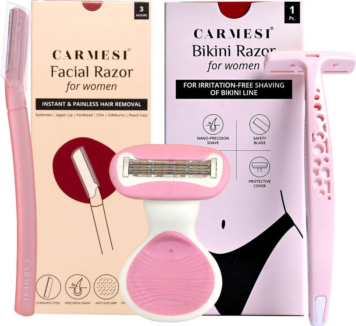 carmesi Razors Combo (Facial Razor, Women-picture-16
