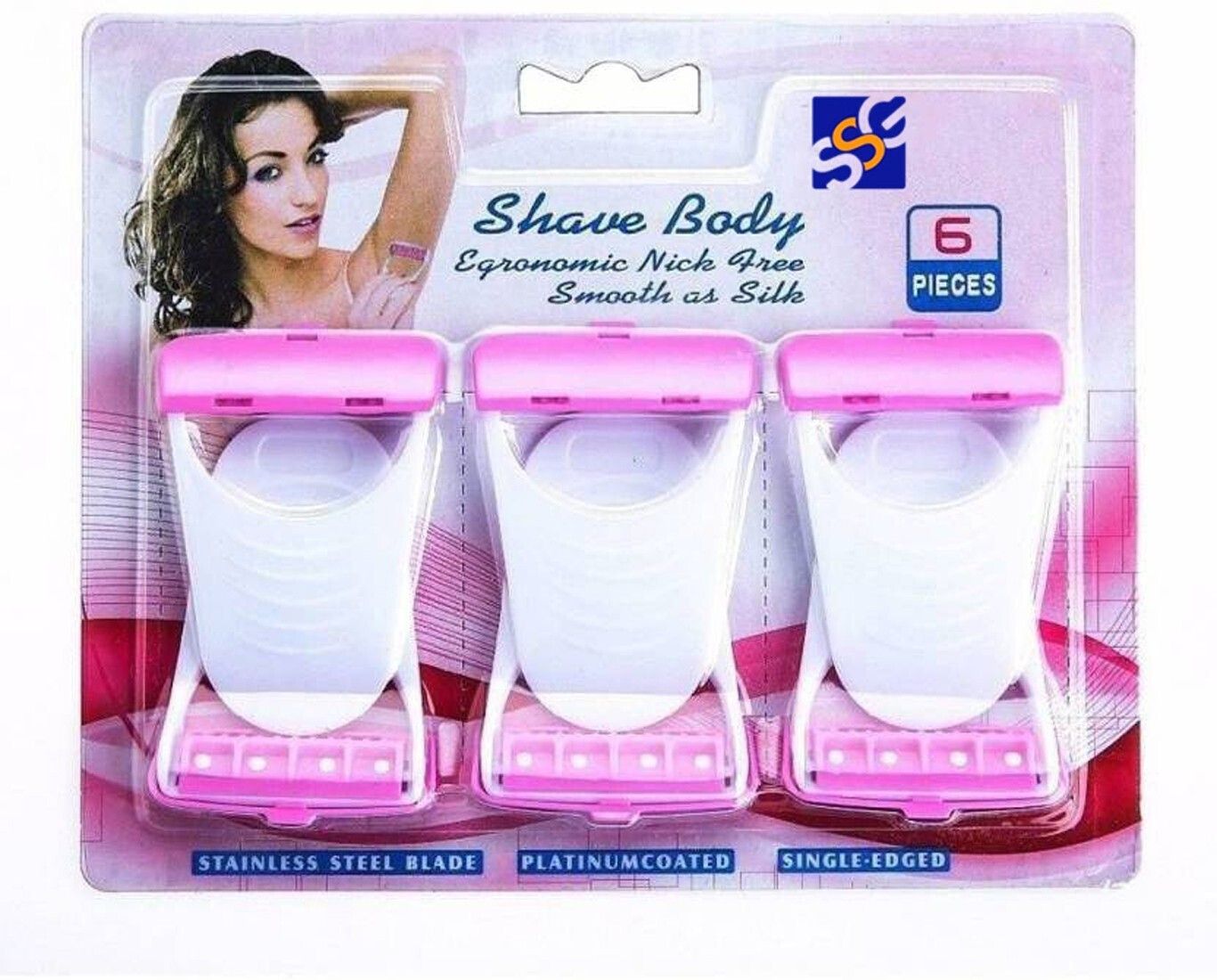 body shave for women disposable razor (pack of 6), women