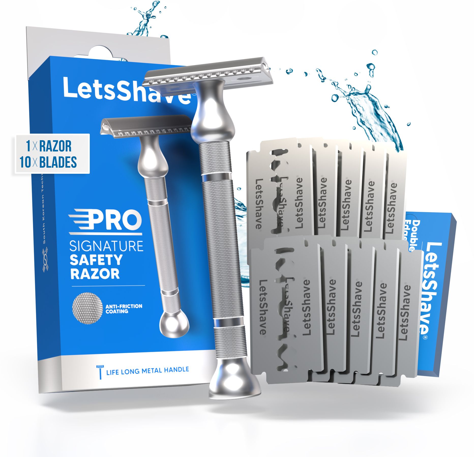 Pro Signature DE Safety Razor for Men (+10 Blades) | Double Edge Classic Razor, Men-image-40