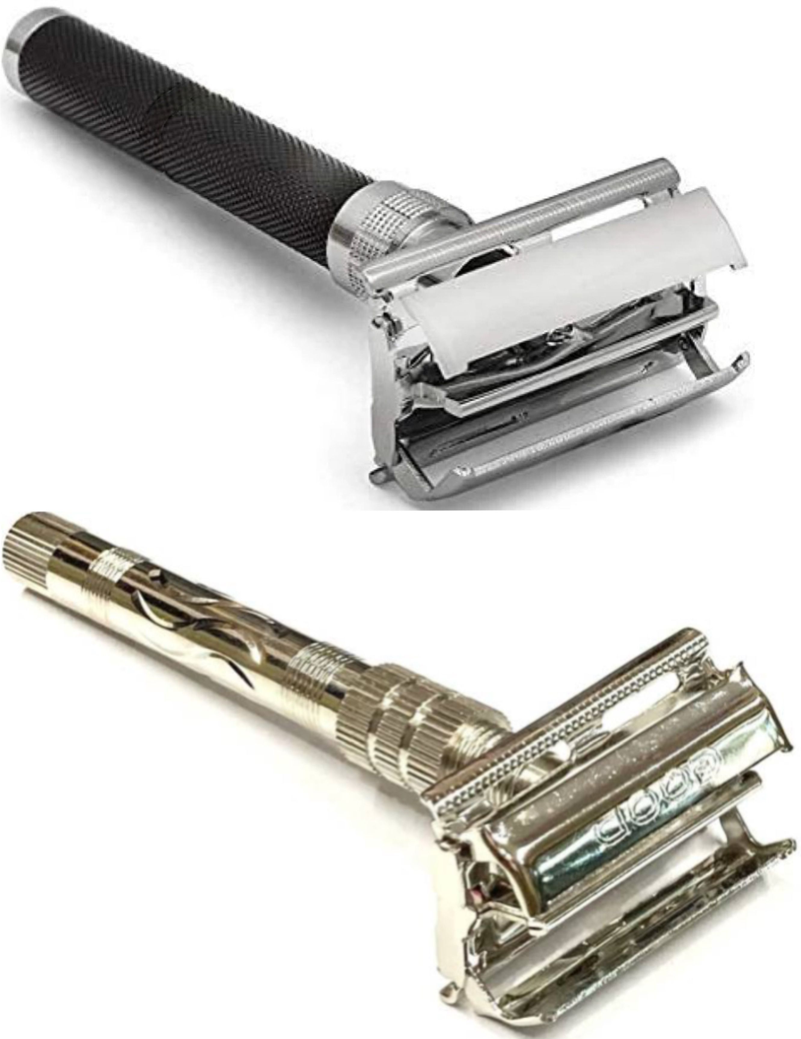 loyalmart Double Edge Brass Premium Quality Shaving Razor Butterfly Open Mechanism SR6, Men-picture-26
