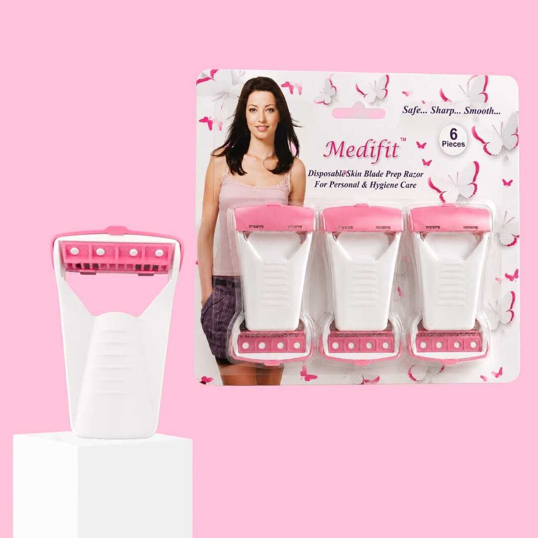 Medifit Woman & Girl Shave Body Stainless Steel Disposable Razor (Pack of 6), Men & Women-image-27