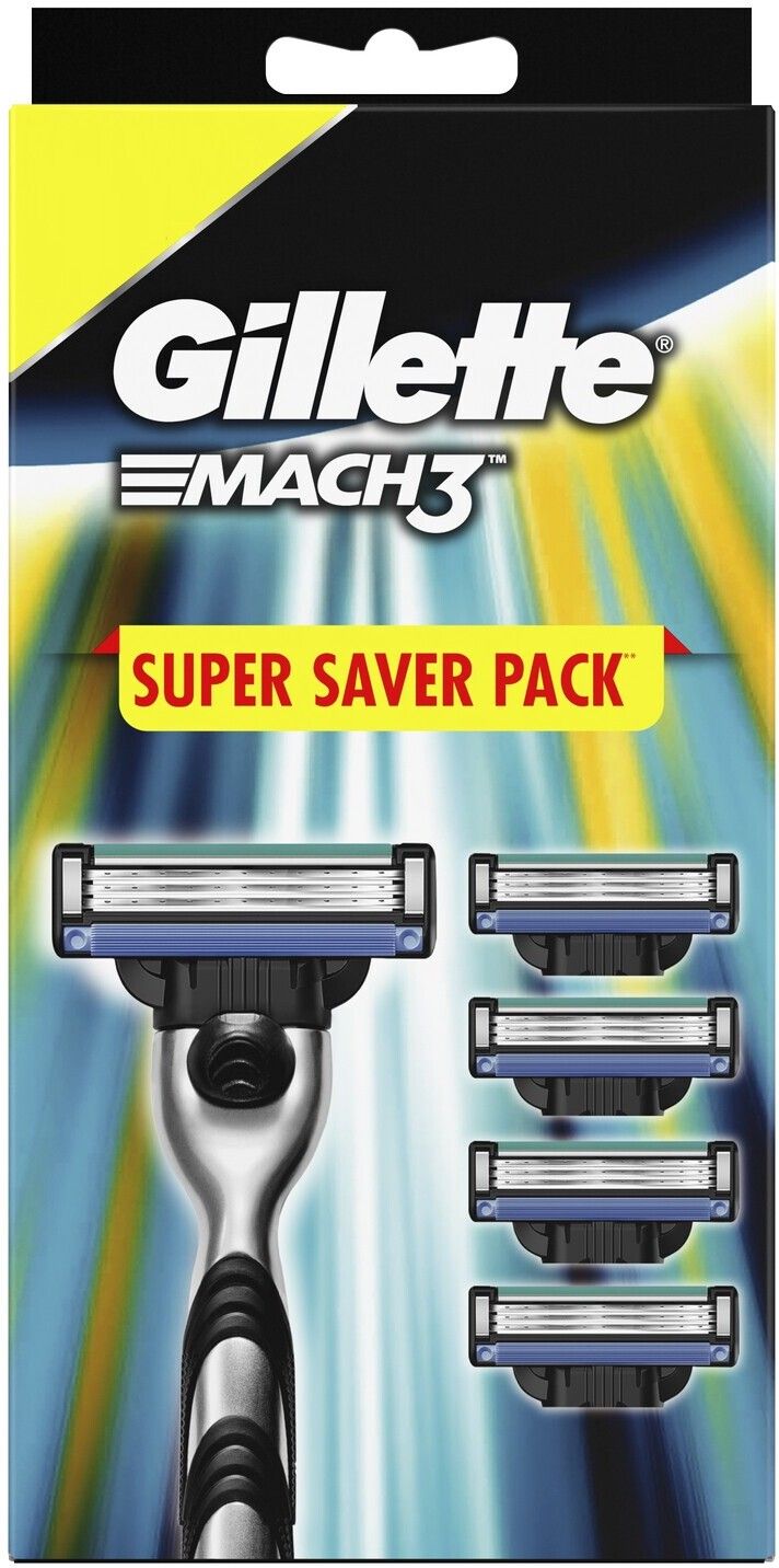 Mach 3 R+4, Cartridges Blades with Razor (4 Cartridge+ 1 Razor Handle), Men-image-41