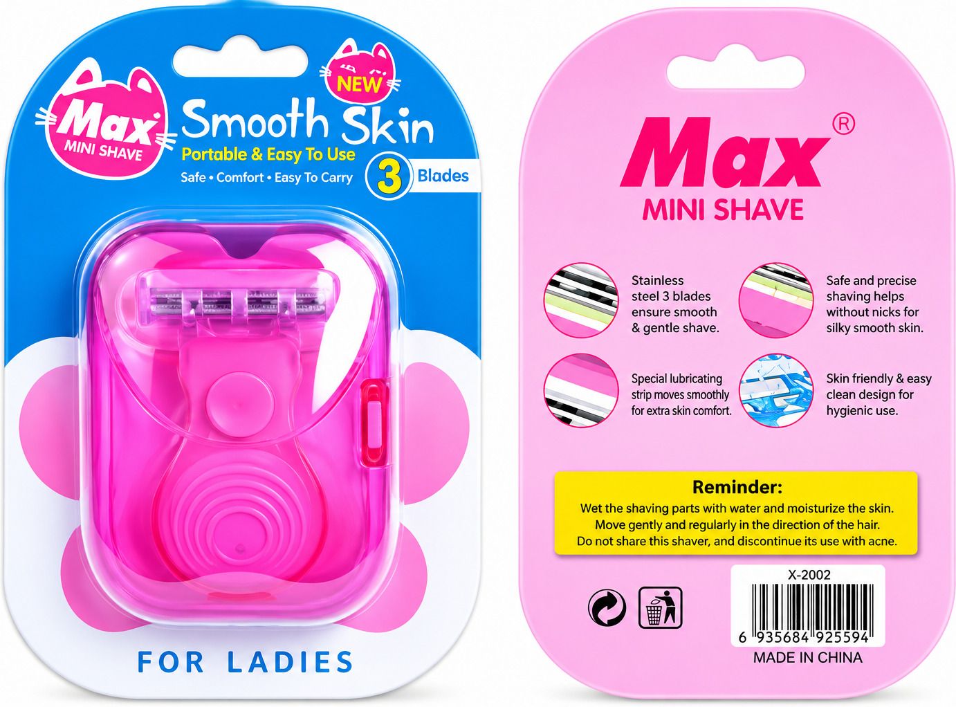 Mini Portable 3 Blades Body Razor with storage case Pack of 1, Men & Women-image-33