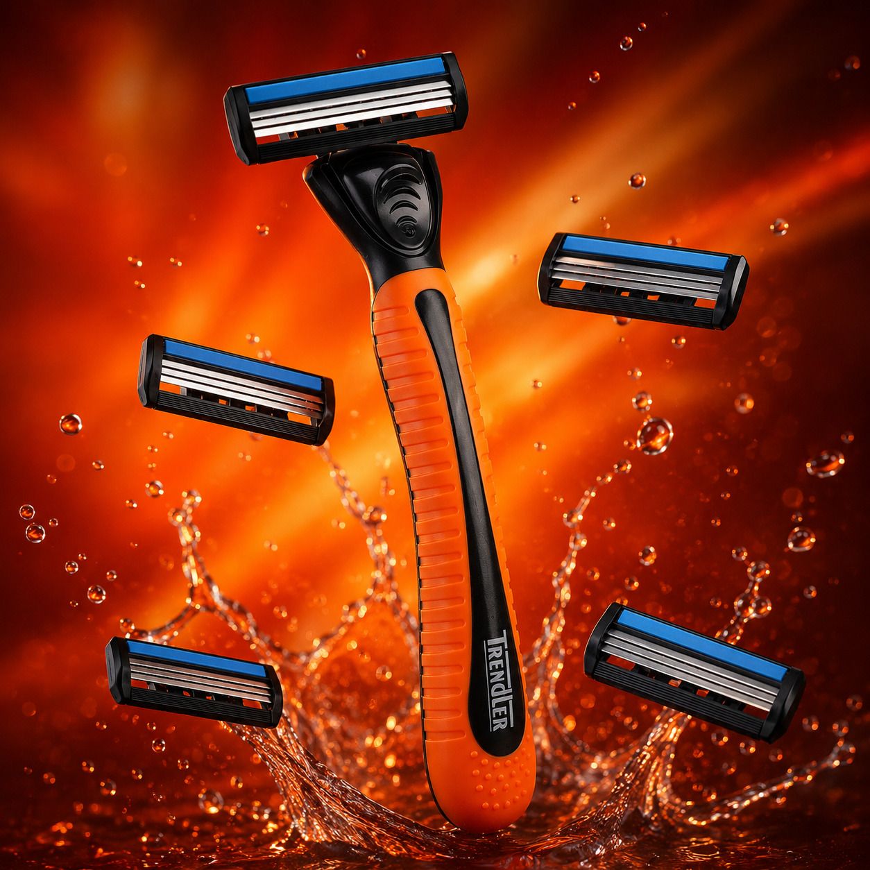 Razor 3-Blade Men's Manual Shaving Razor | 1 Handle + 4 Cartridges, Men-image-40