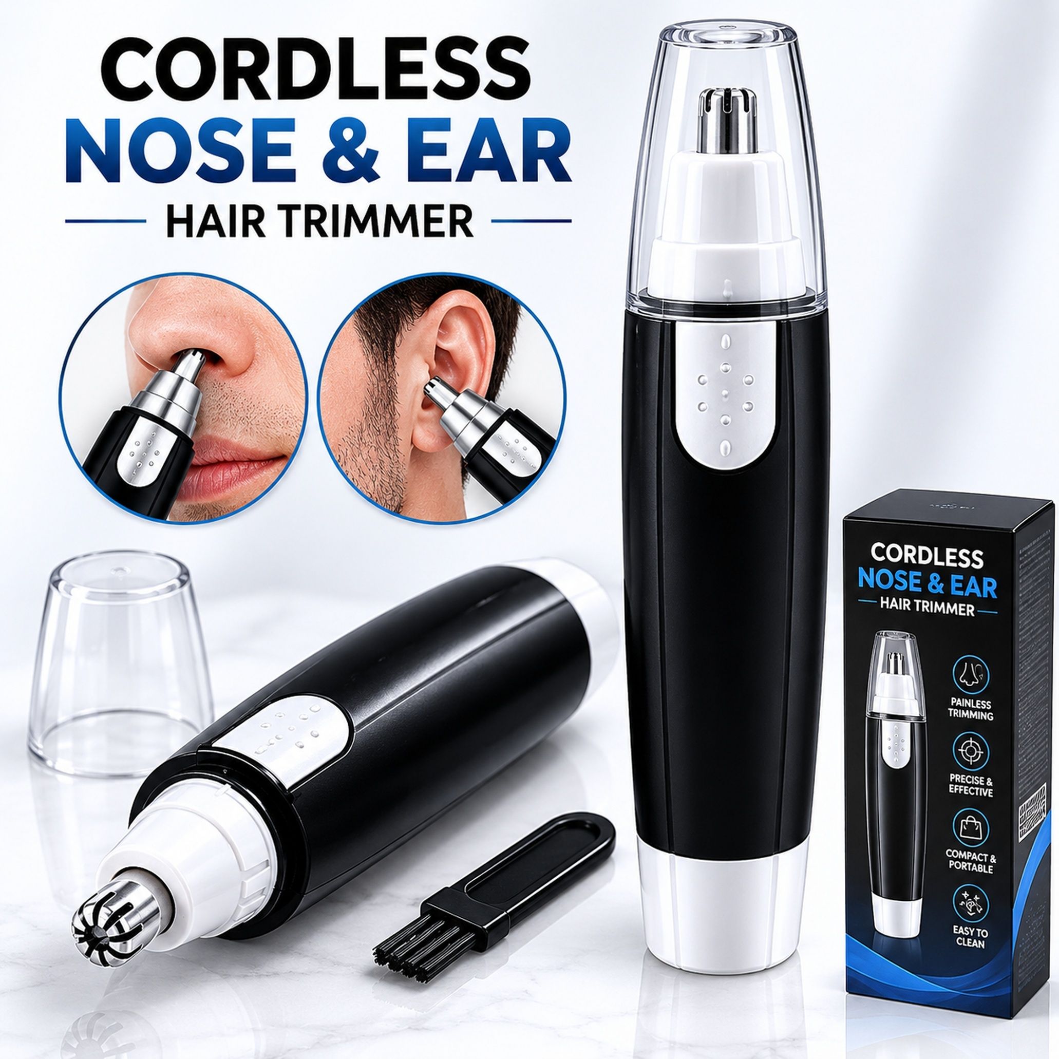 nuvio Portable Nose & Ear Hair Remover for Daily Grooming, Men & Women-picture-2