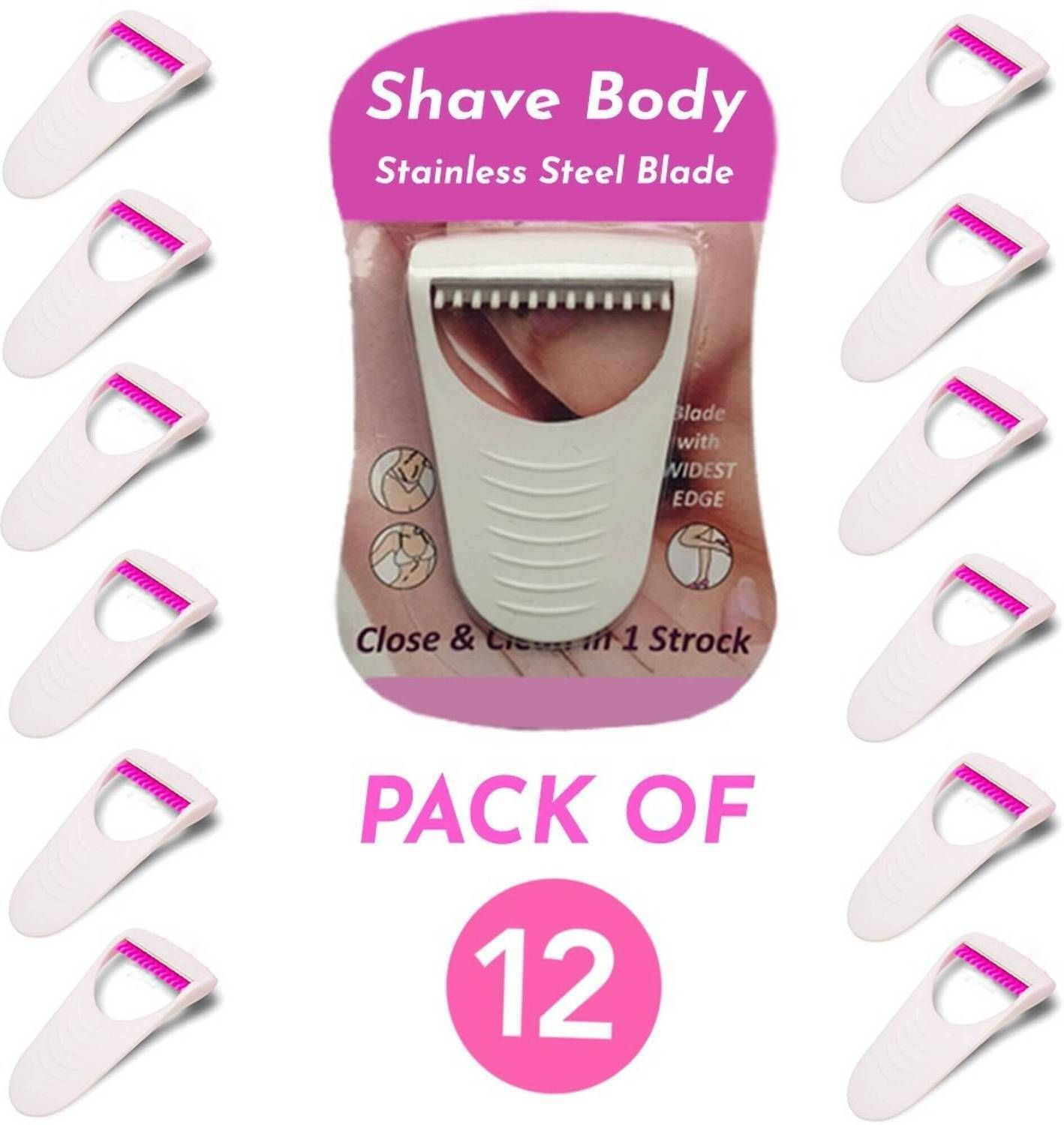 Smooth Glide Body Razor Pack of 12, Men & Women-image-29
