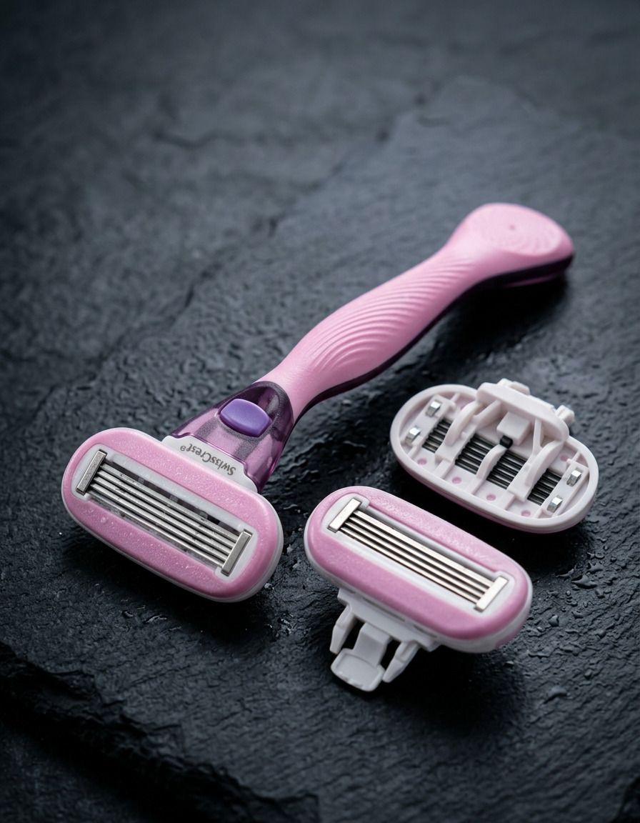 swisscrest Blade Women's Reusable Manual Razor with Anti-Slip Handle, Women-picture-43
