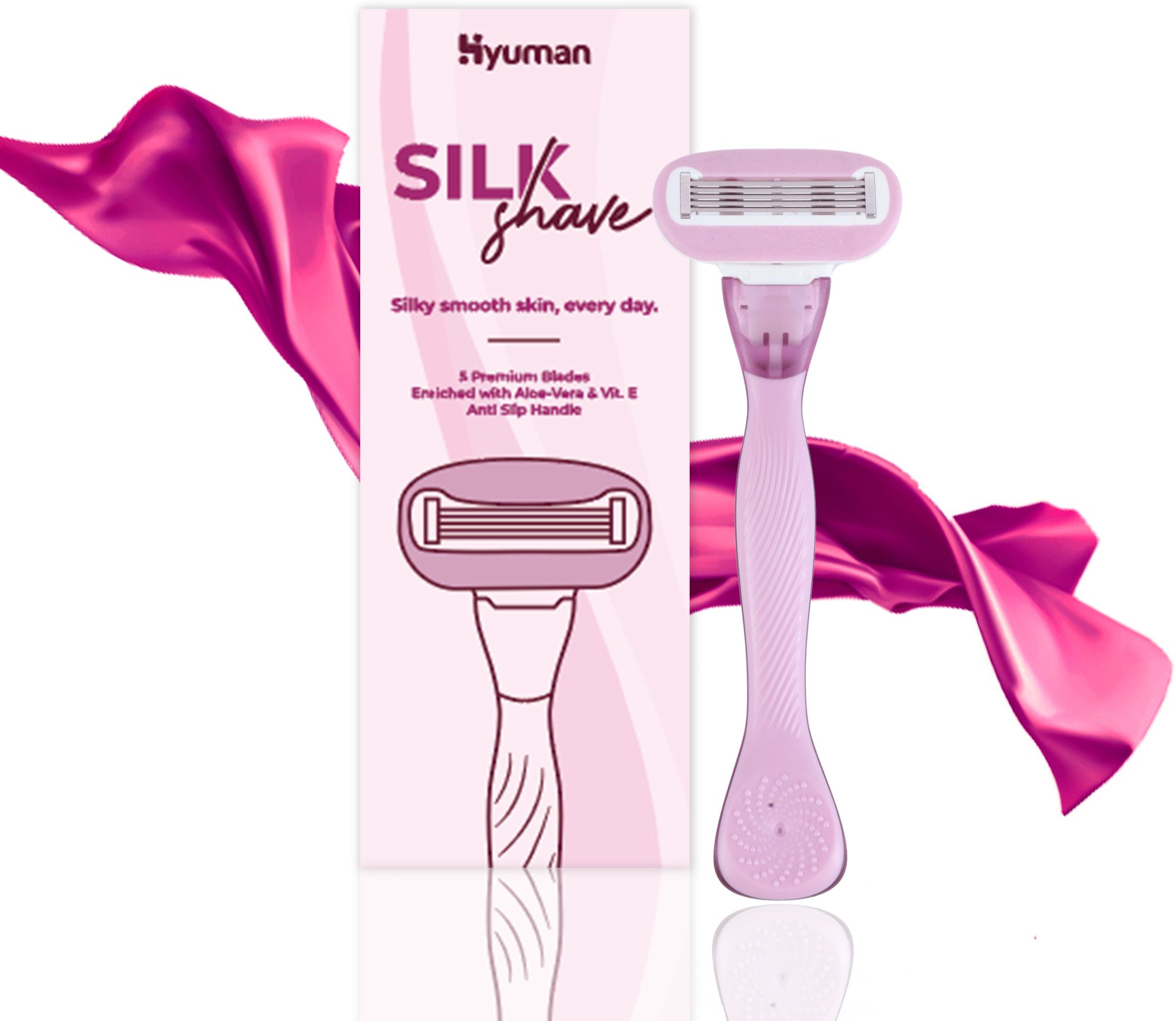 SilkShave Body Shaving Razor | 5 Blade Easy Hair Remover, Women