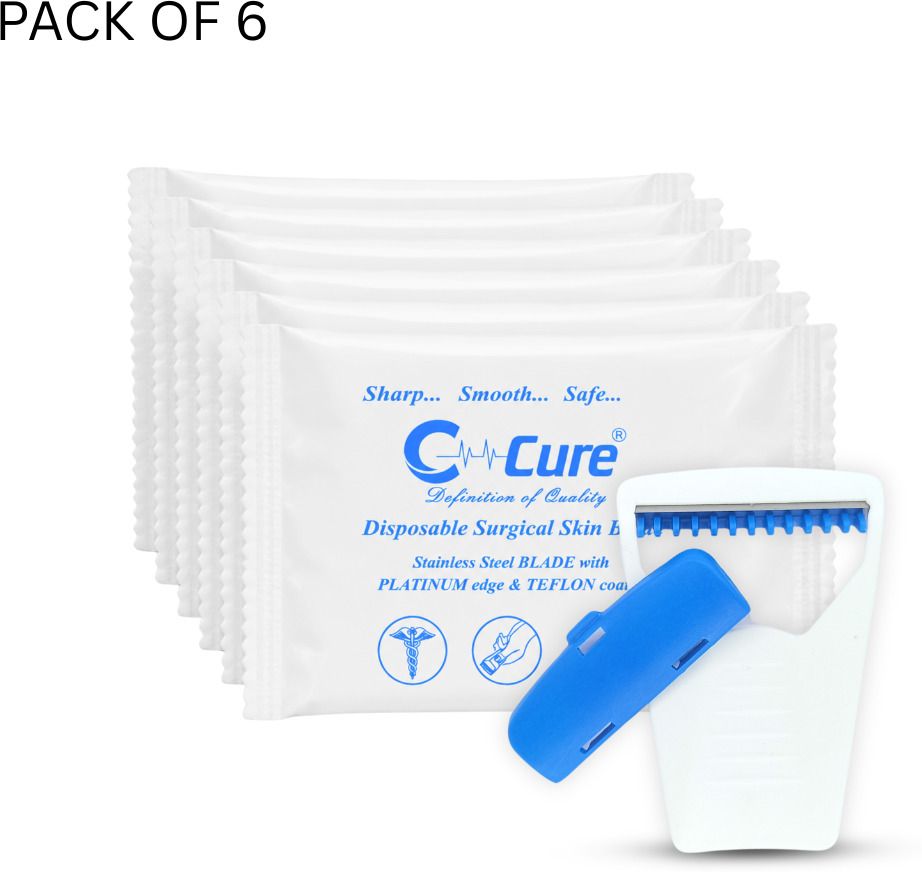 c-cure Disposable Surgical Skin Blade Manual Skin Prep Razor for Men Individual, Men-picture-42