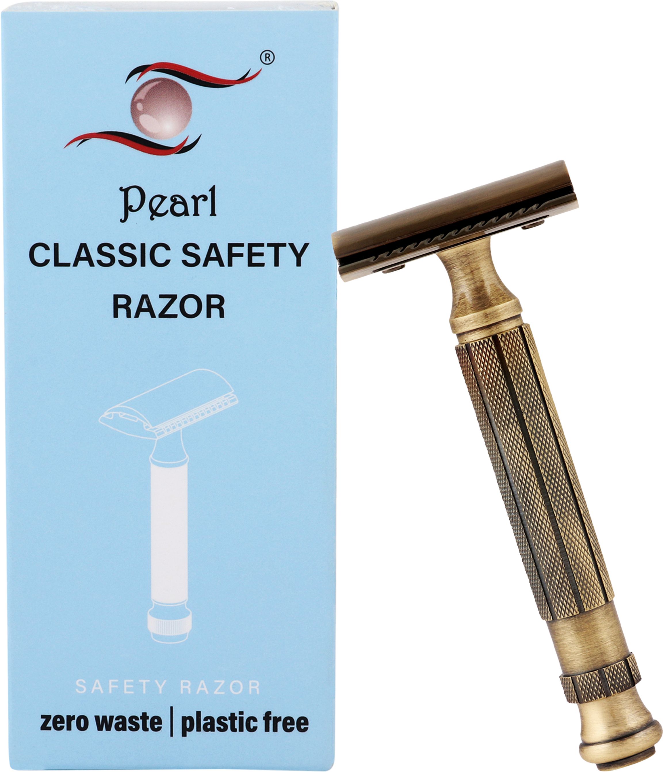 double edge safety razor (l-55antique brass), men
