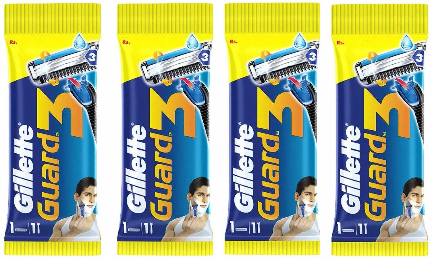 Guard 3 Shaving Razor - Handle + Cartridge, 4pcs., Men-image-38