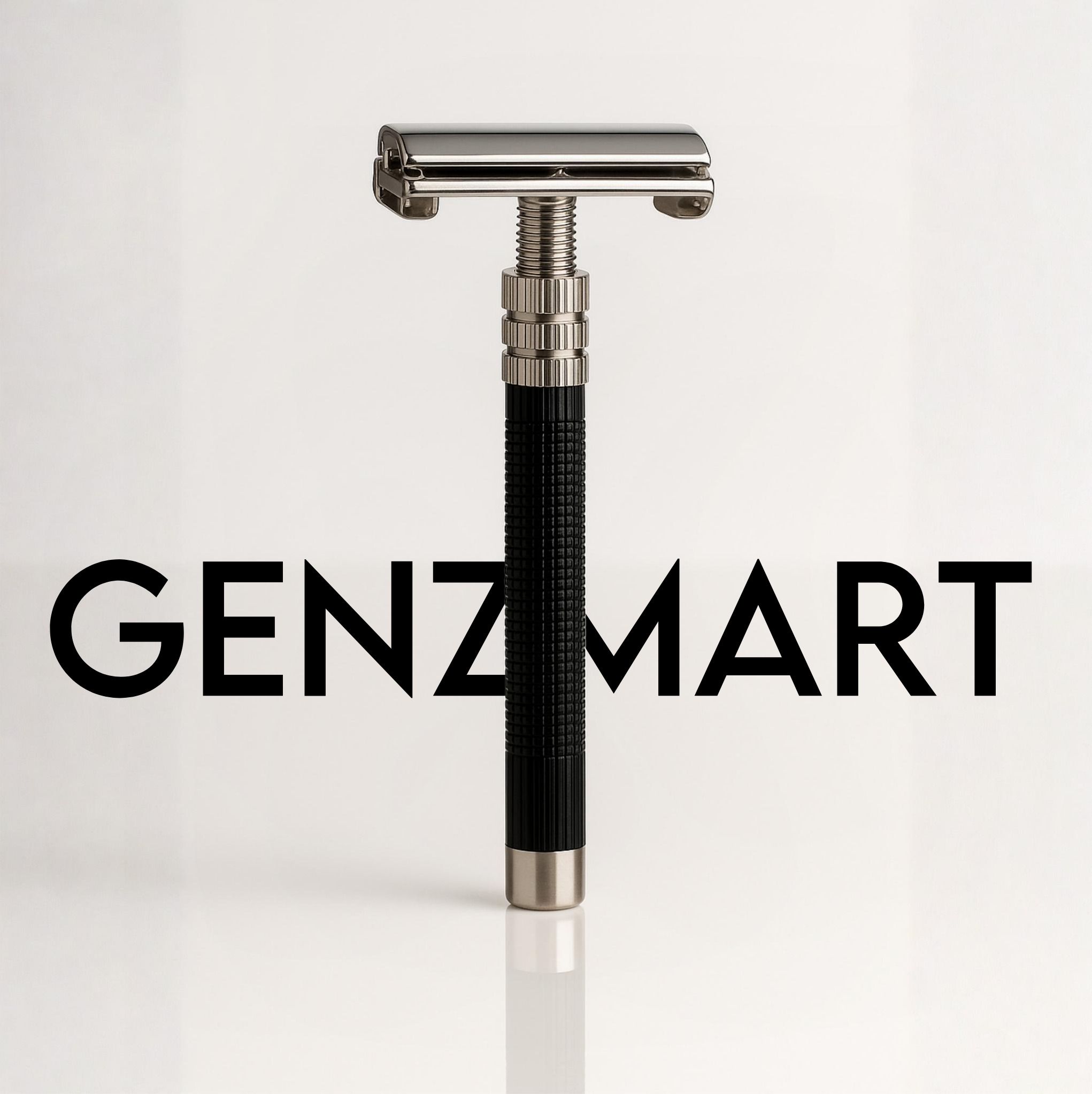 genzmart Premium Brass Double Edge Safety Razor for Men with Long Anti-Slip Handle, Men-picture-26