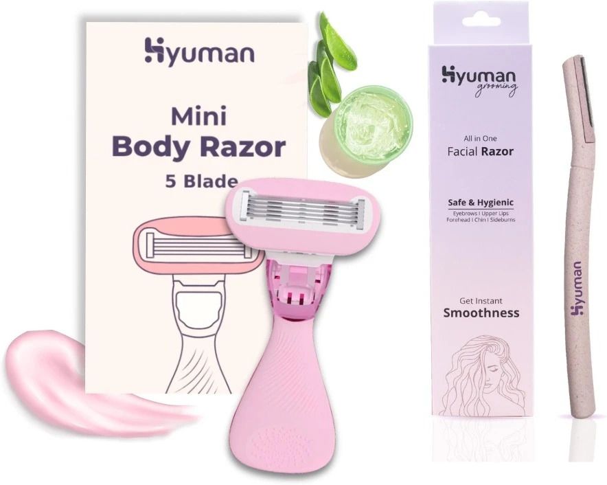 Combo of 1 Mini Body Razor & 1 Facial Razor for Shaving ,Painless Hair Removal, Women-image-29