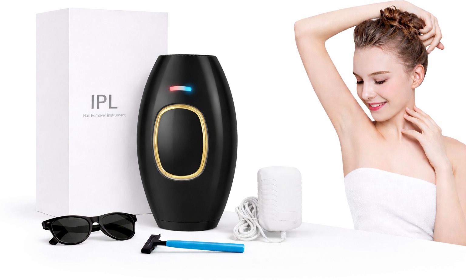DVIMART Painless IPL Hair Removal Device for Women & Men – Face, Legs, Bikini, Underarms Laser Hair Remover