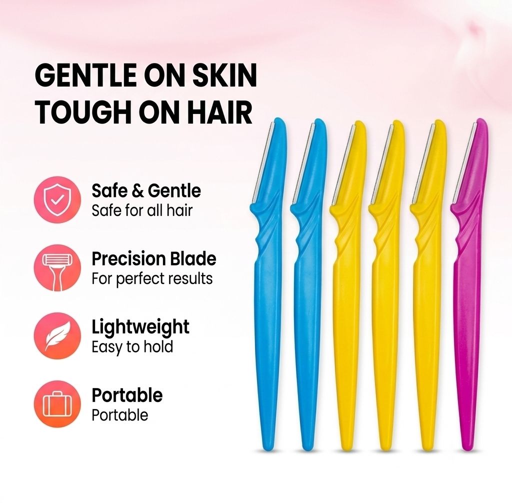 Professional Eyebrow Razor Set of 6 | Facial Hair Remover for Women, Men & Women-image-34