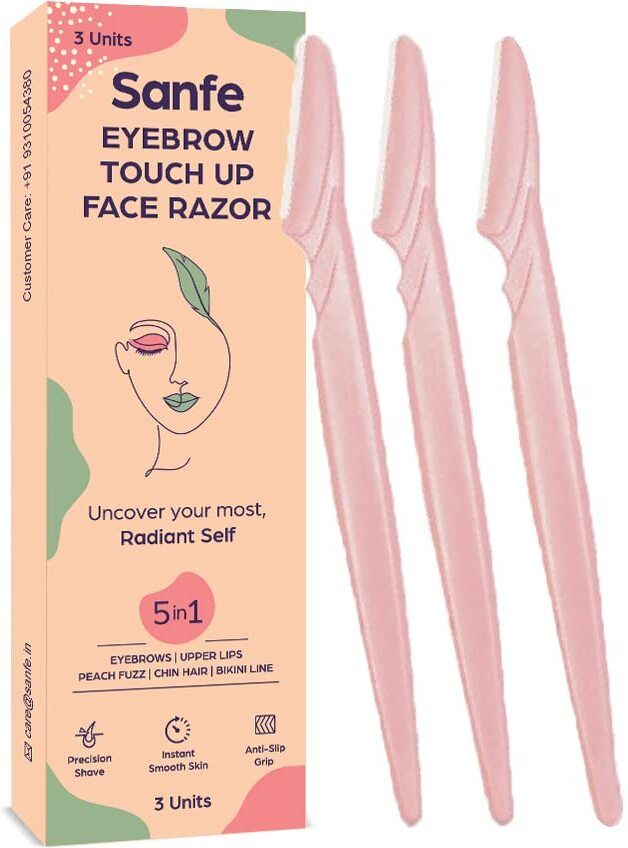 sanfe Eyebrow touch up Hair Removing Face Razor for women - Pack of 3, Women-picture-25