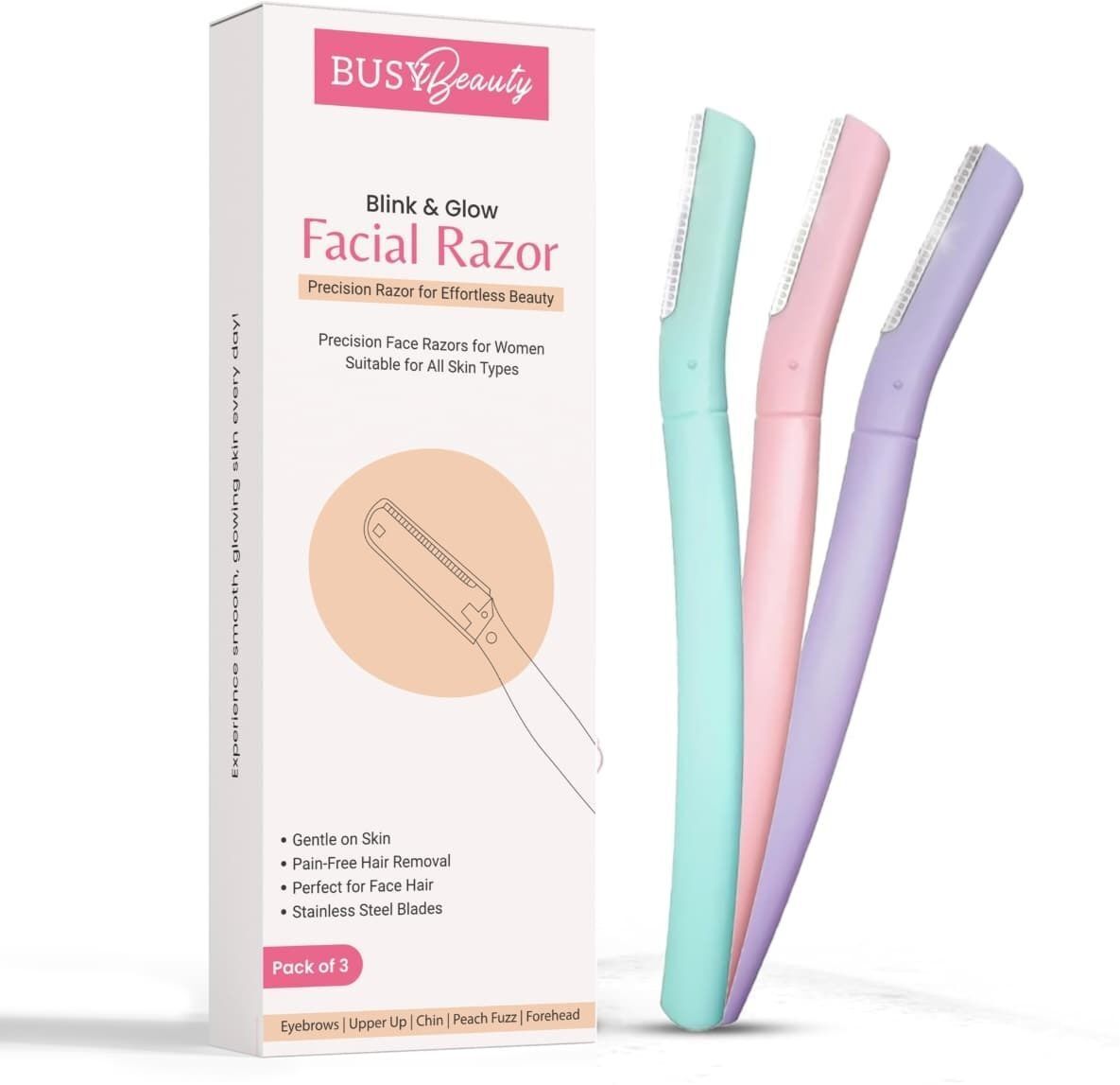 Flawless Reusable Face Razor for Woman| Eyebrow & Facial razor, Women-image-40