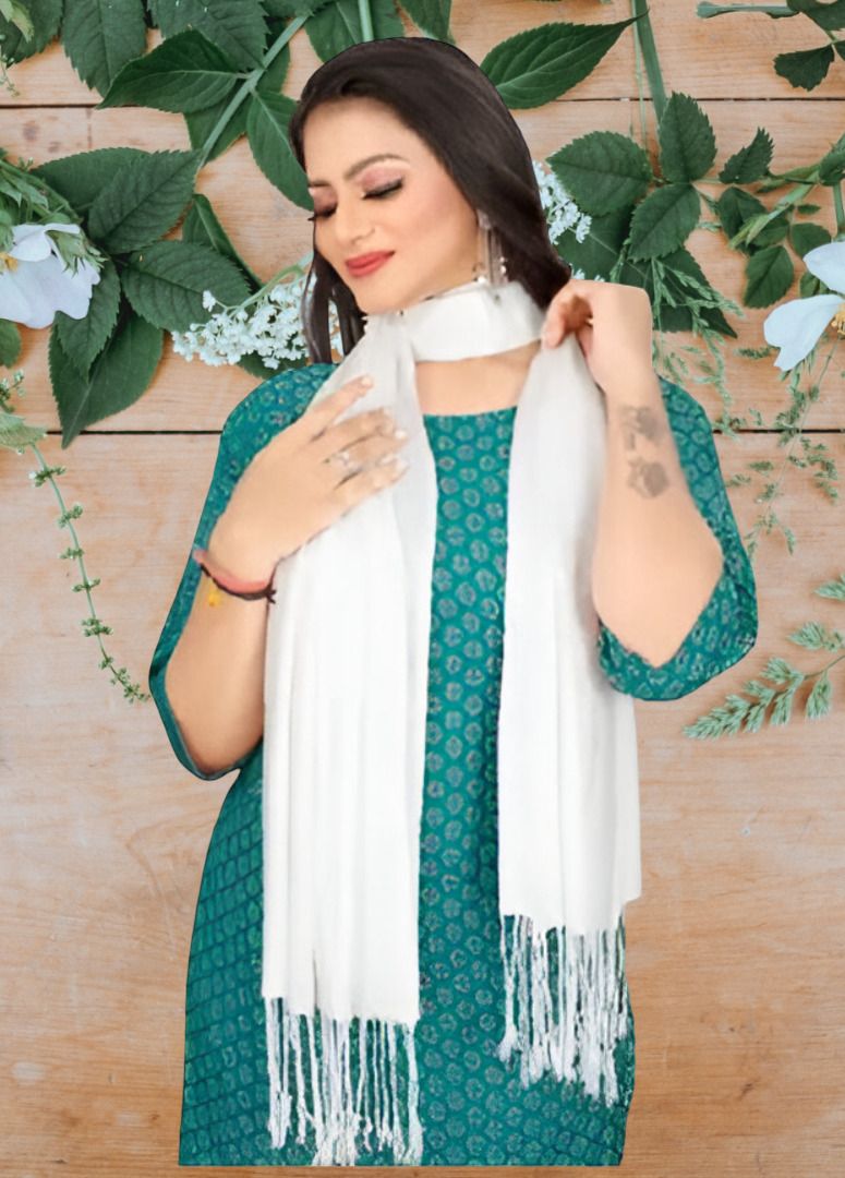 Collective Stitch Cotton Solid Women Shawl-image-42