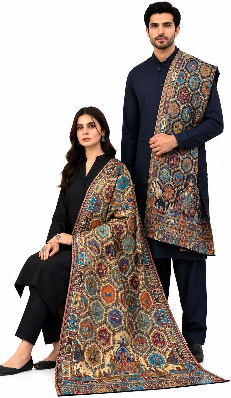THEKAPDAKART Pashmina Floral Print Men, Women Shawl-picture-41