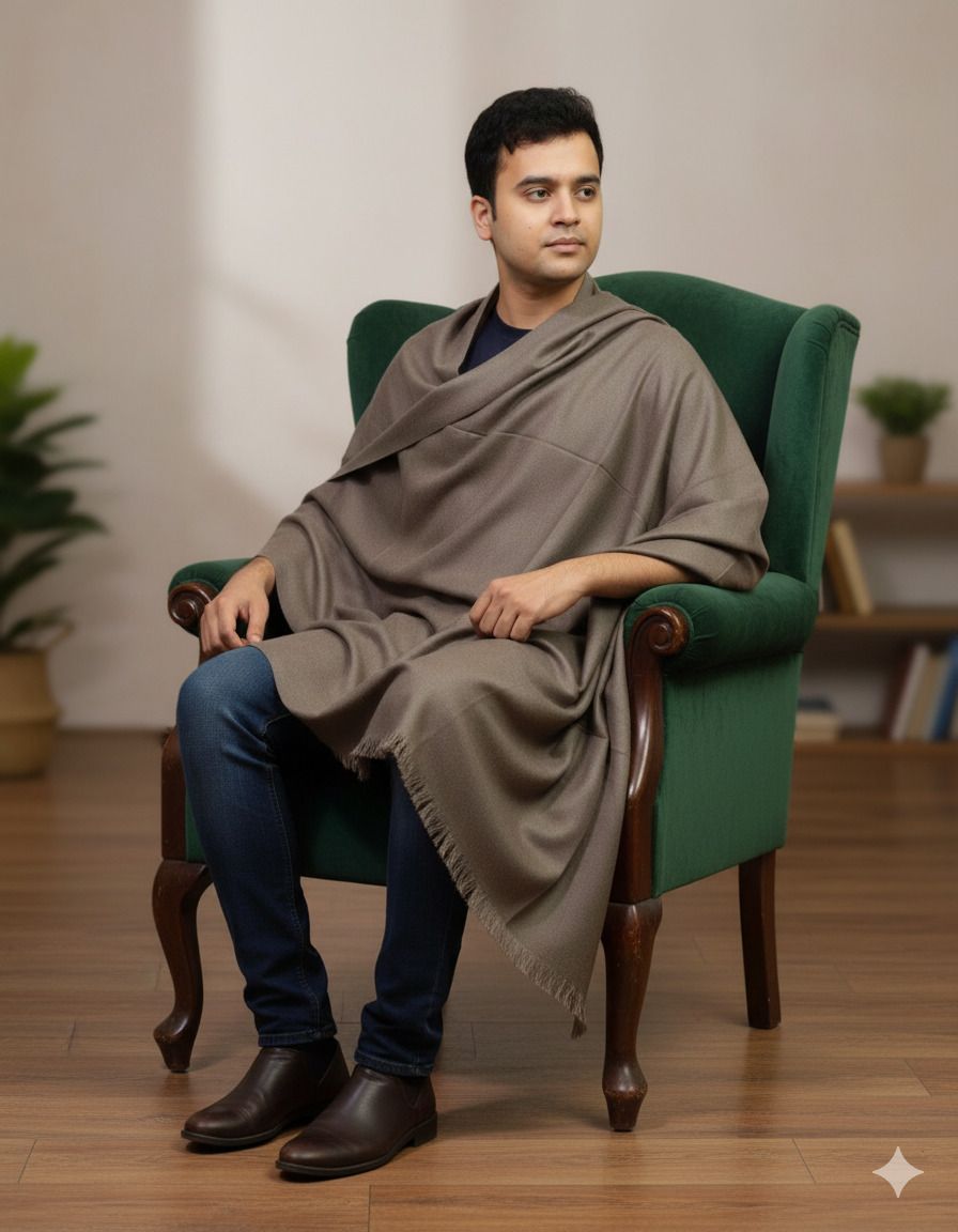 KAVIM Wool Solid Men Shawl-picture-48