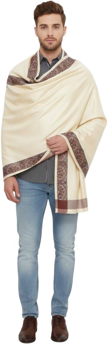 Vrinde Wool Self Design Men Shawl-picture-48