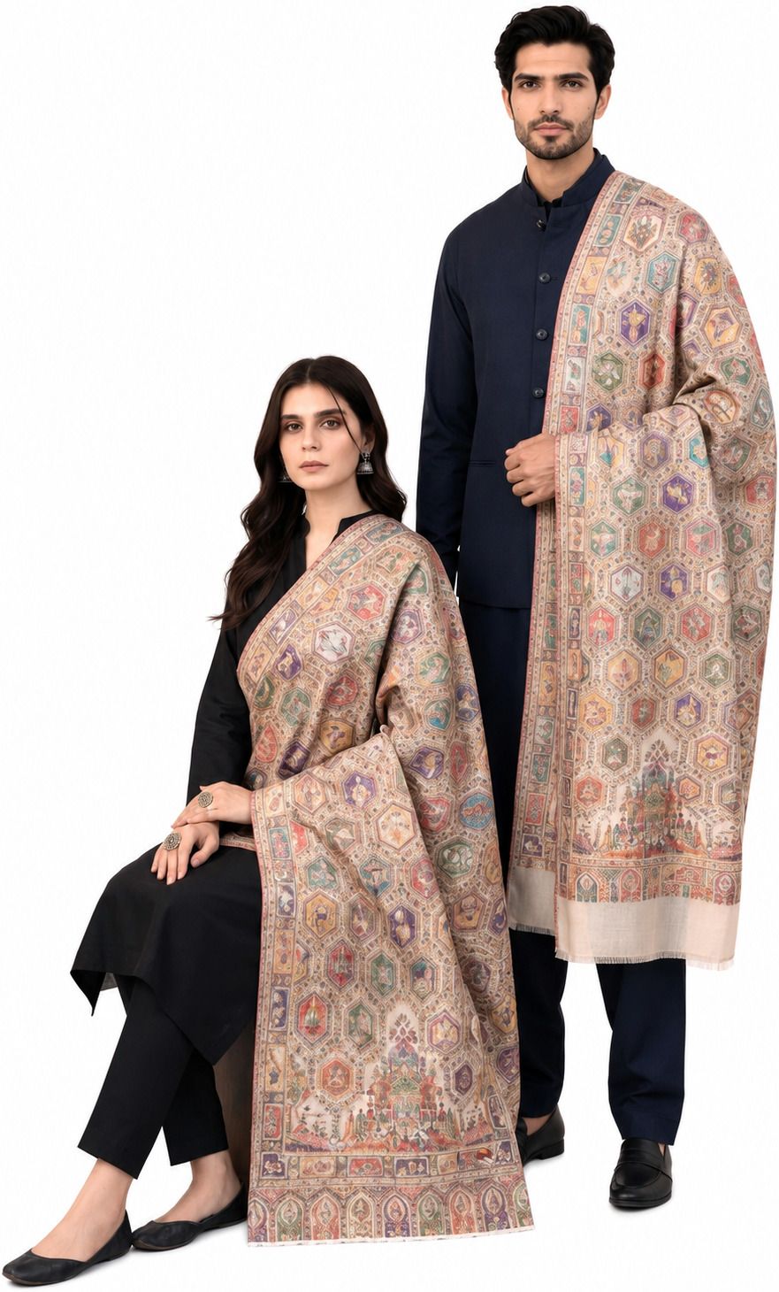 THEKAPDAKART Pashmina Floral Print Men, Women Shawl-picture-45
