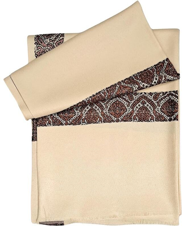Kashmiri Thead Wool Self Design Men Shawl-picture-22