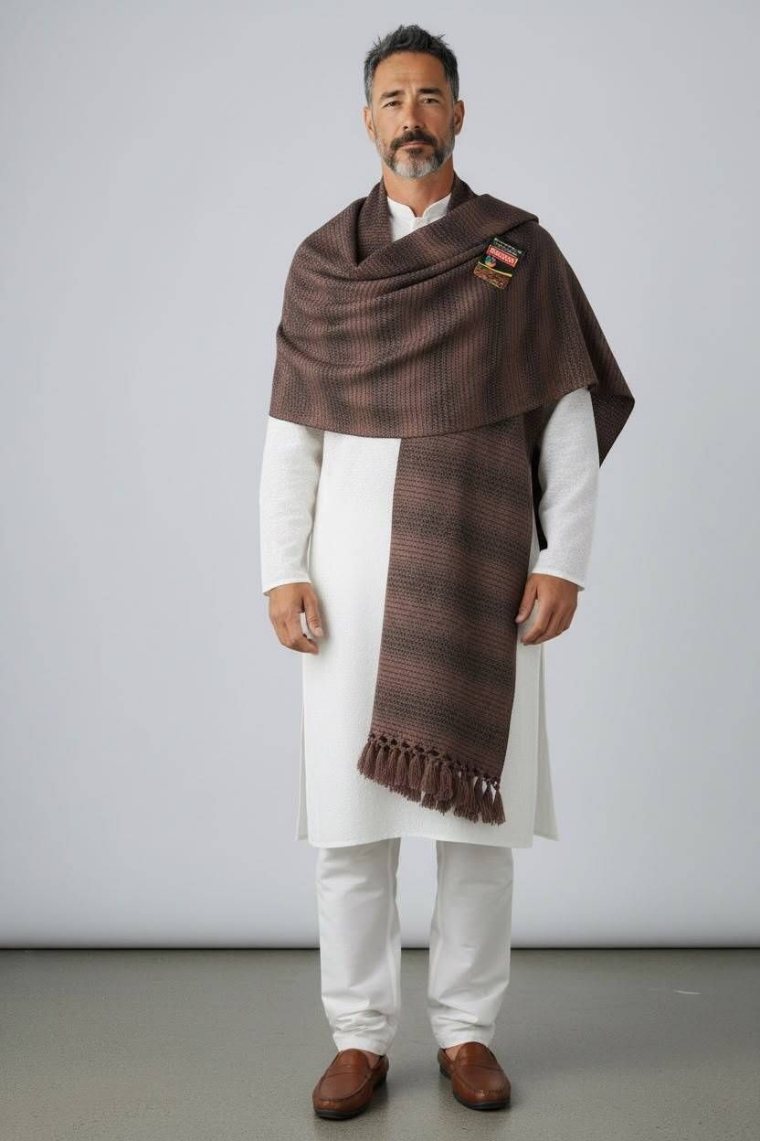 GShawls Acrylic Checkered Men Shawl-image-41