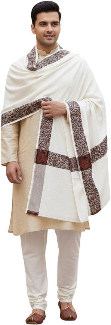 Sprha Wool Self Design Men Shawl-picture-26