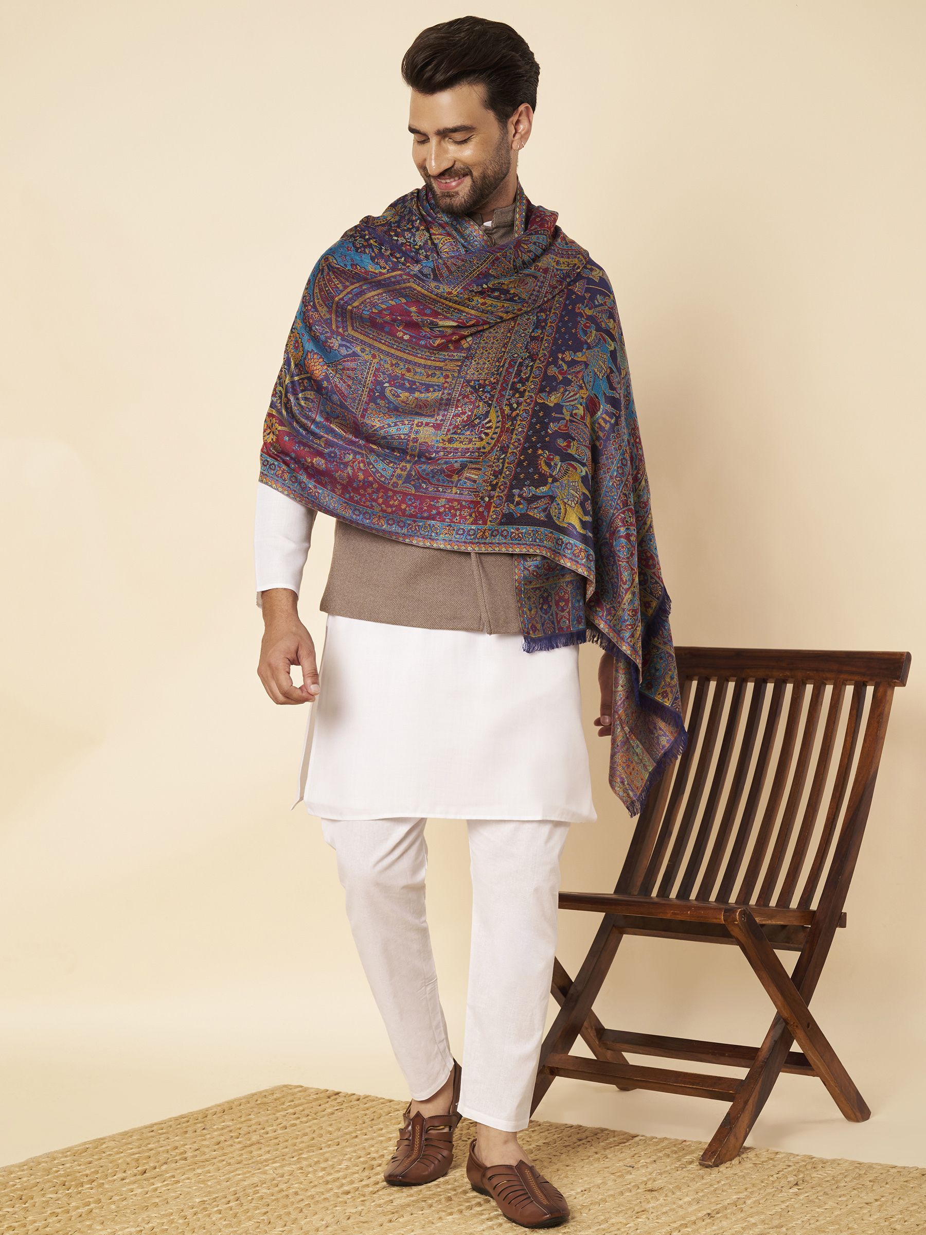 Zamour Acrylic Woven Men Shawl-picture-19