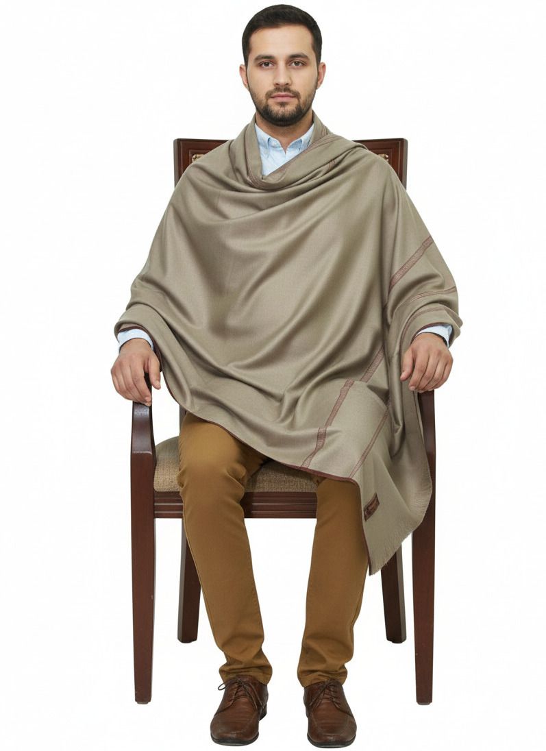 KAVIM Pashmina Self Design Men Shawl-picture-12